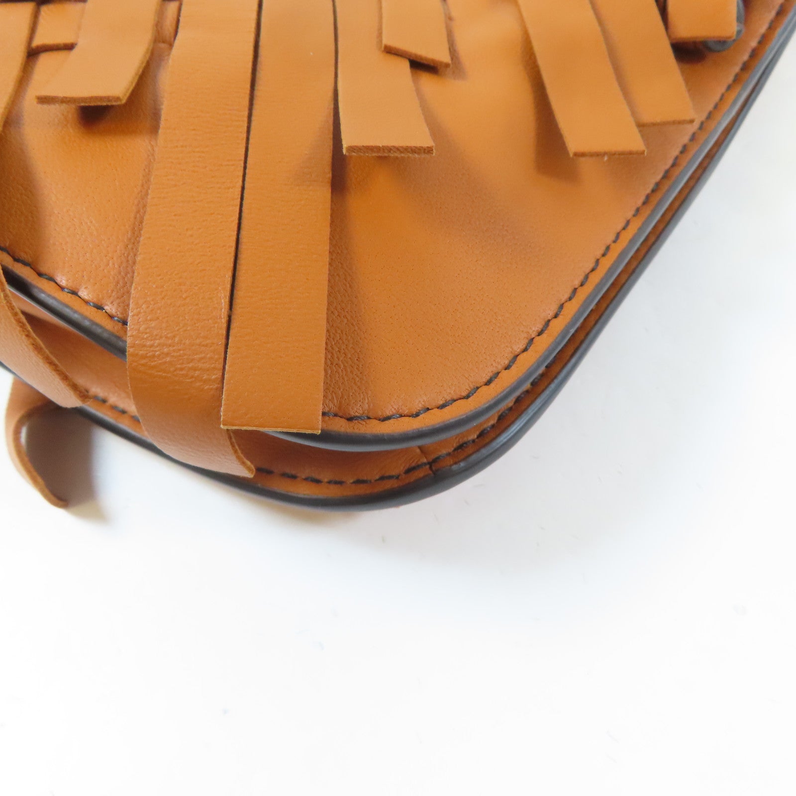 BOTTEGA VENETA 織紋皮革Shoulder Bag肩背袋橙色
