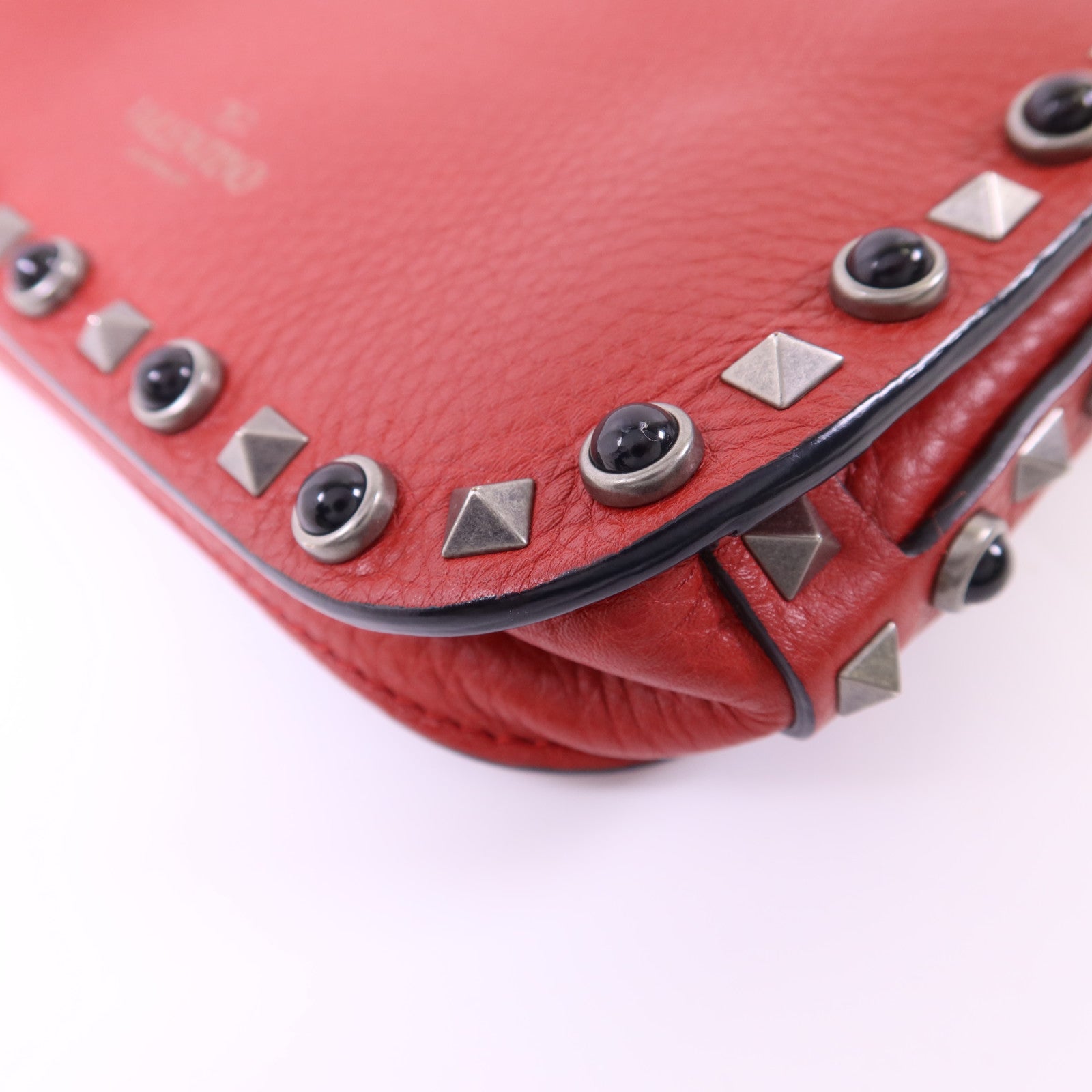 Valentino 【激減優惠】牛皮皮革Shoulder Bag銀扣肩背袋