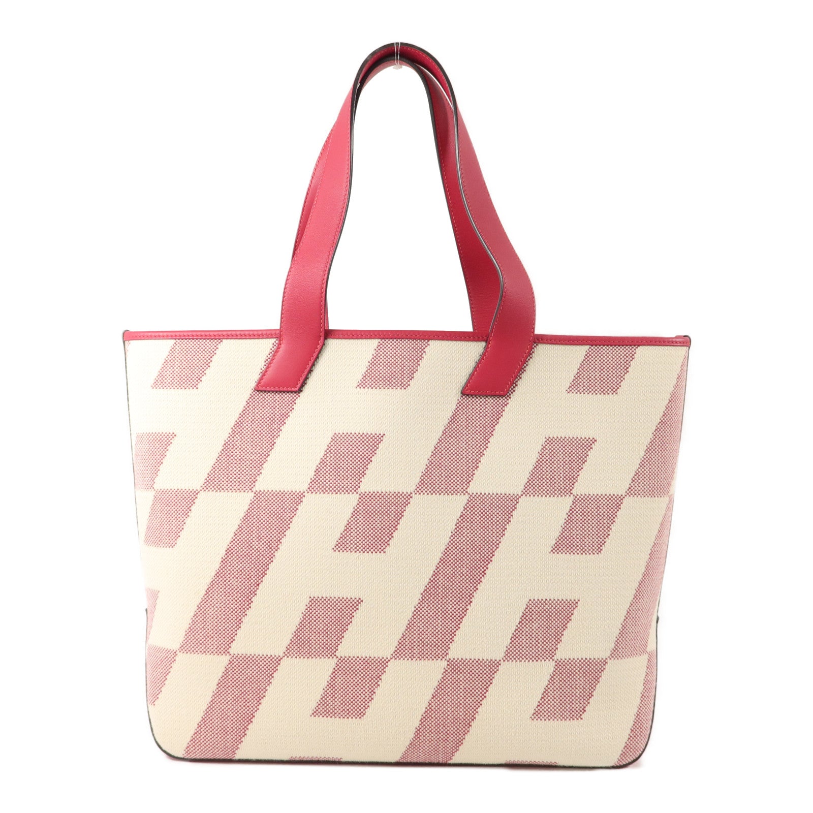 HERMES 帆布Biais 40手挽袋Framboise