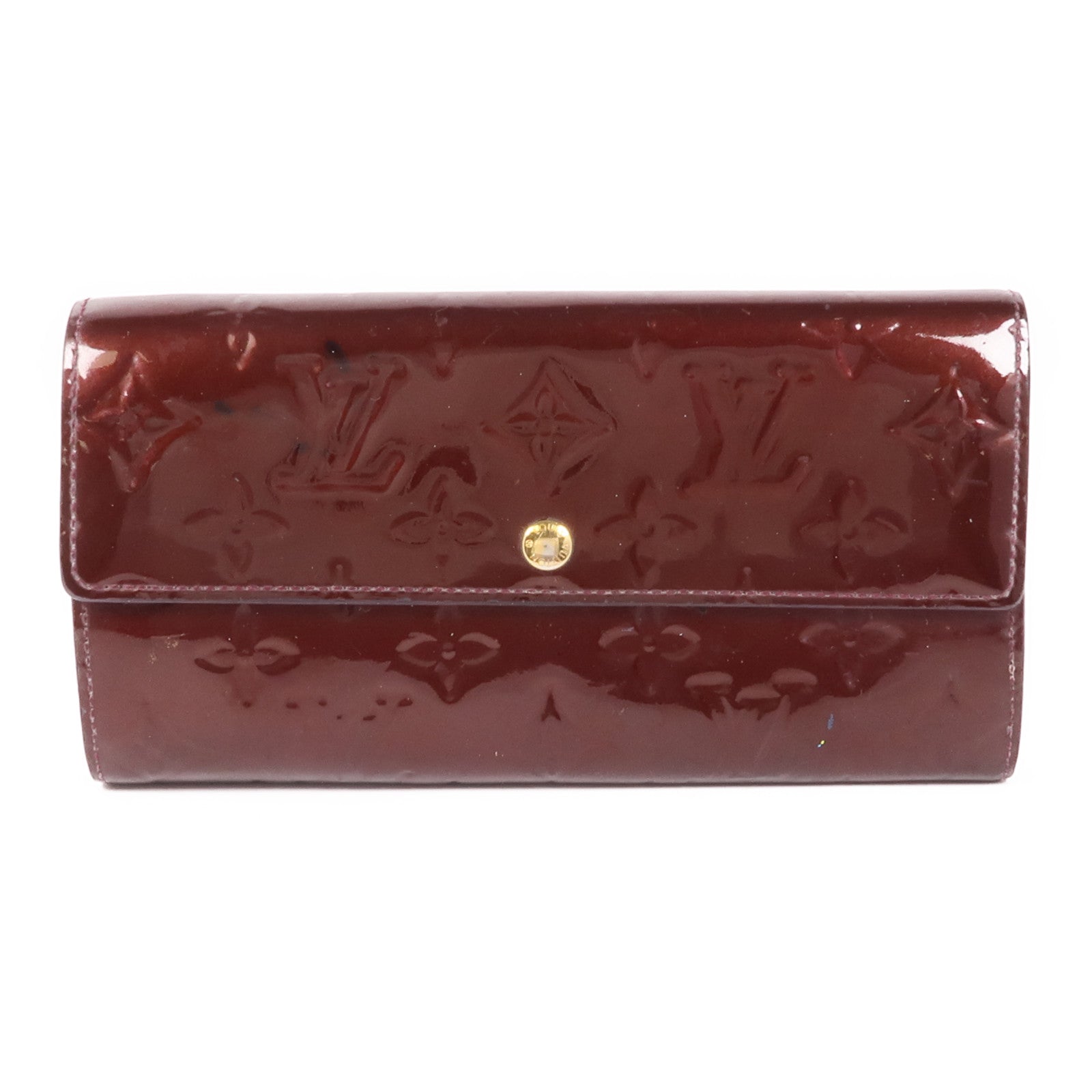 LOUIS VUITTON LV Portefeuille Sarah Wallet  M91521 Vernis Red