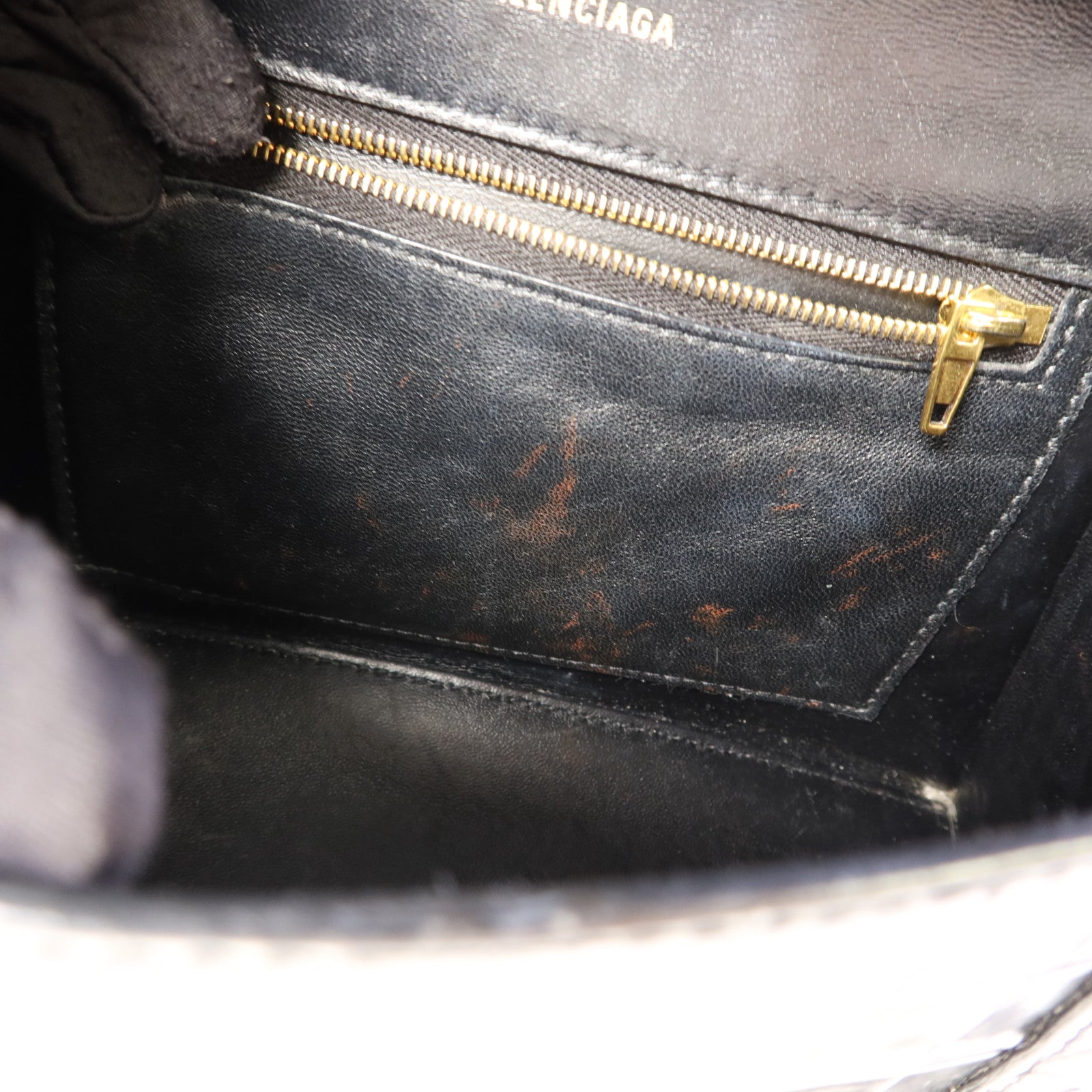 BALENCIAGA 【激減優惠】牛皮皮革Hourglass金扣手挽肩背兩用袋
