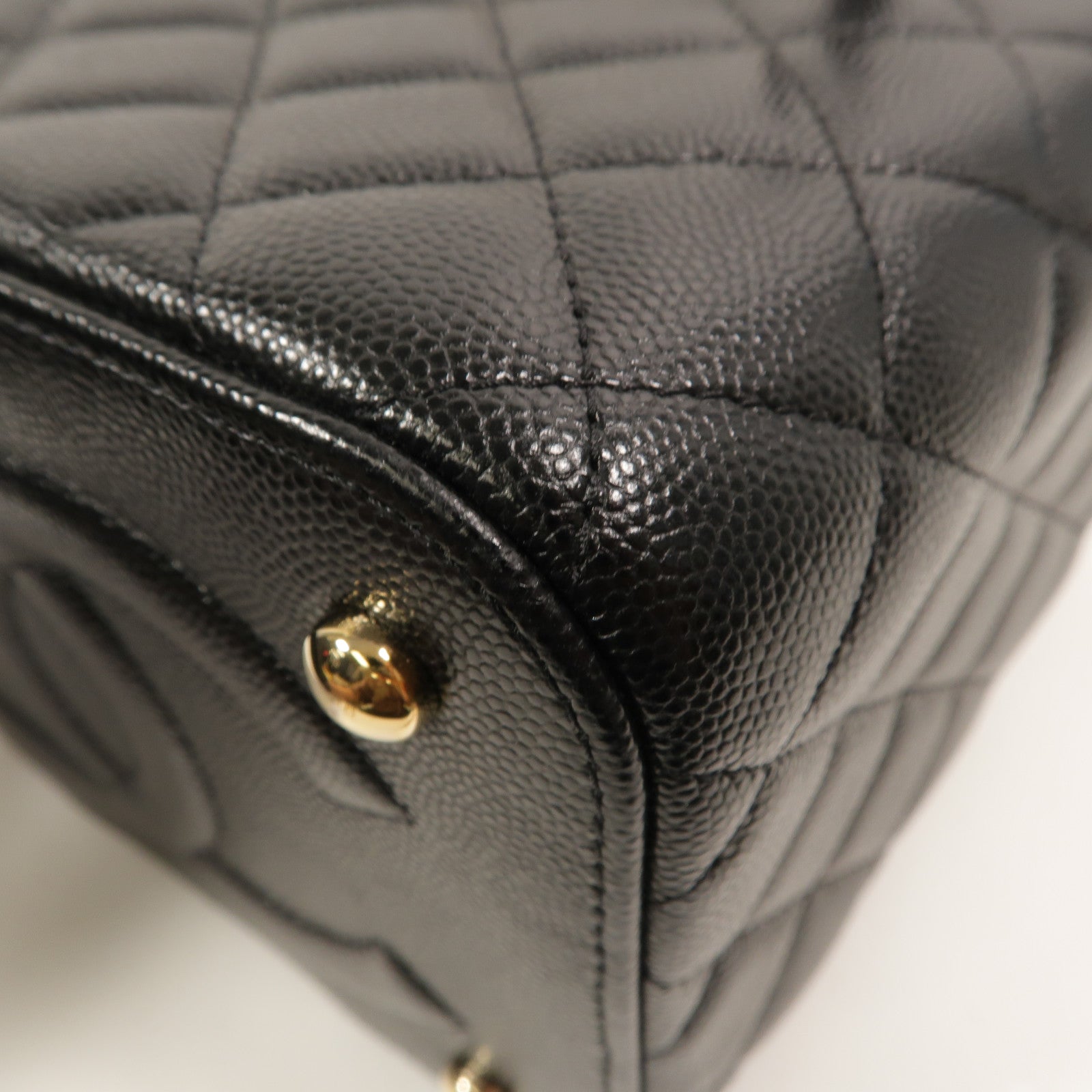 CHANEL 牛皮皮革Vanity Case鏈帶手挽肩背兩用袋