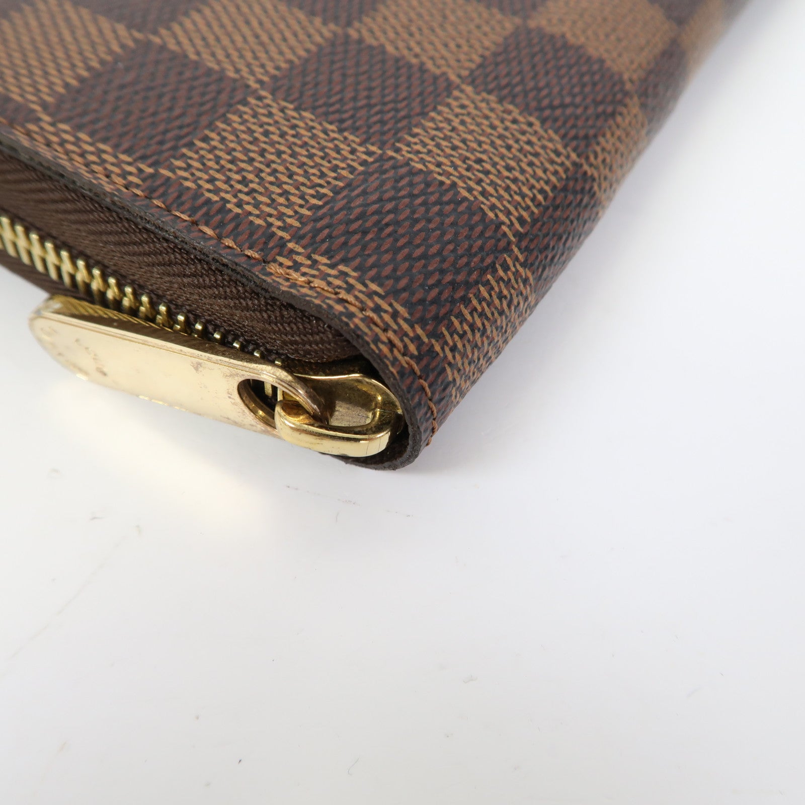 LOUIS VUITTON Damier Long Wallet金扣長錢包啡色