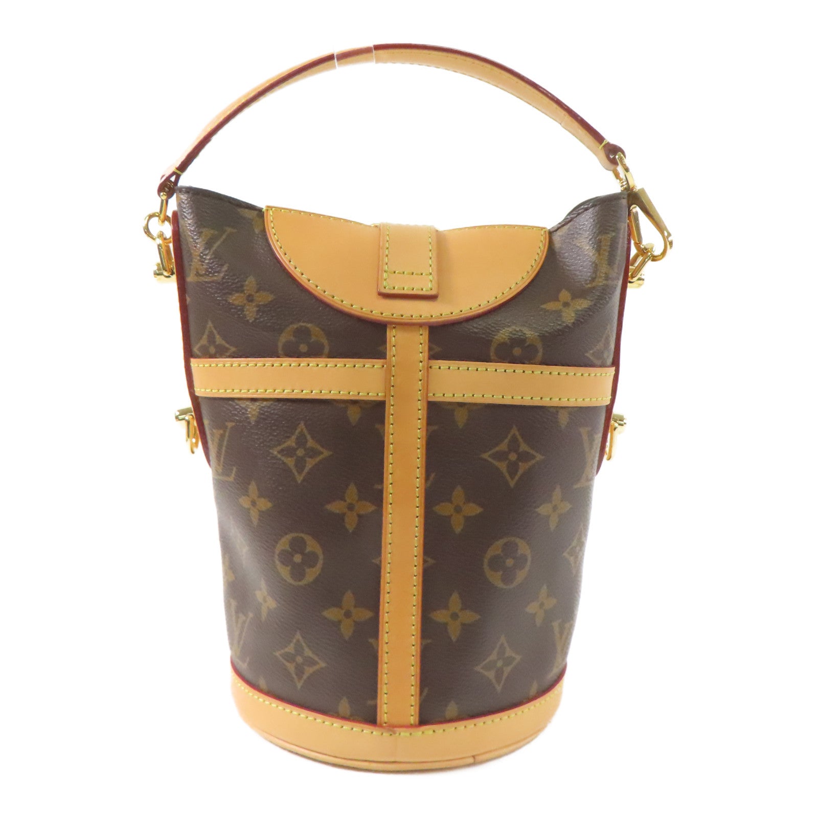 LOUIS VUITTON Monogram Duffle金扣手挽肩背兩用袋棕色