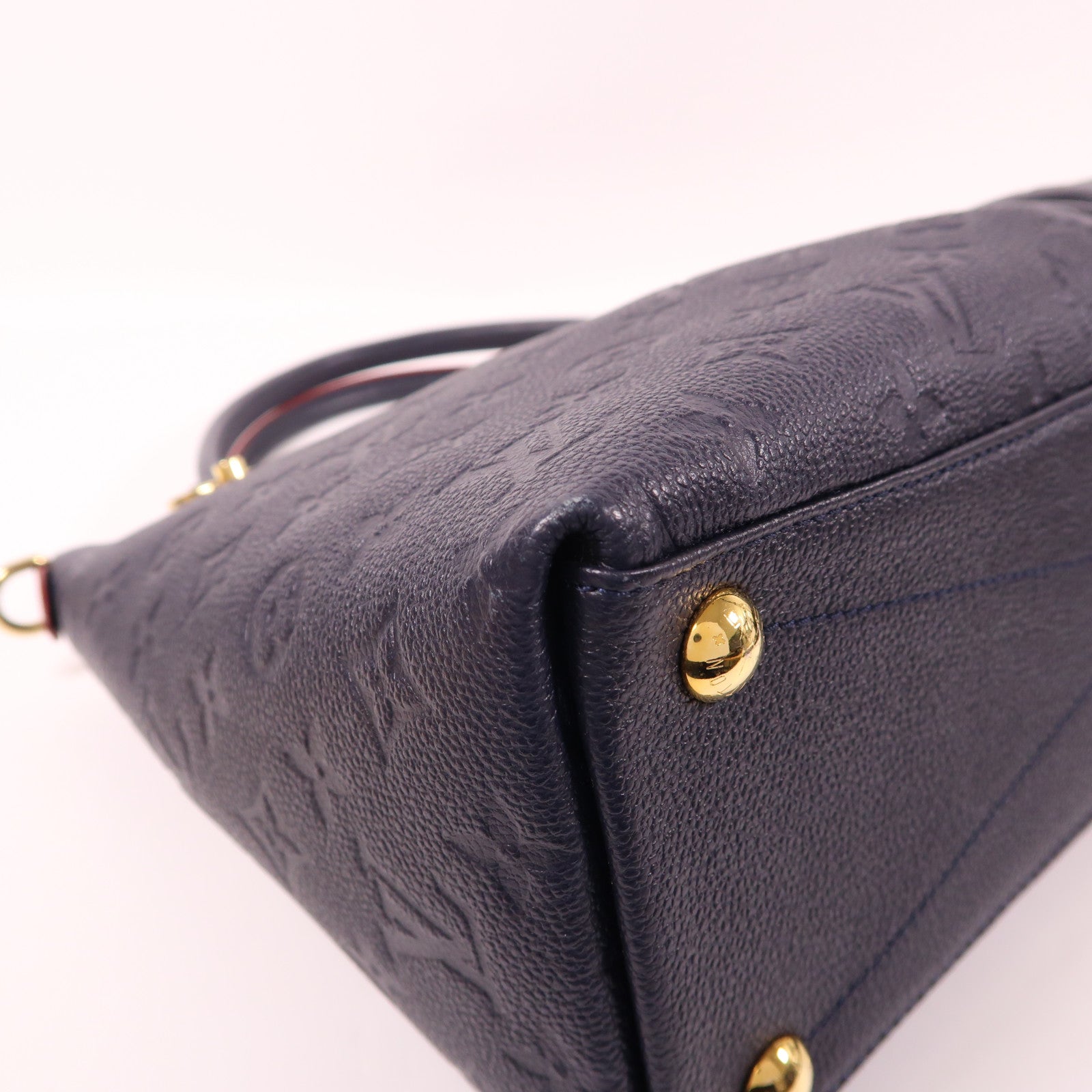 LOUIS VUITTON Monogram Empreinte V Tote MM金扣手挽肩背兩用袋