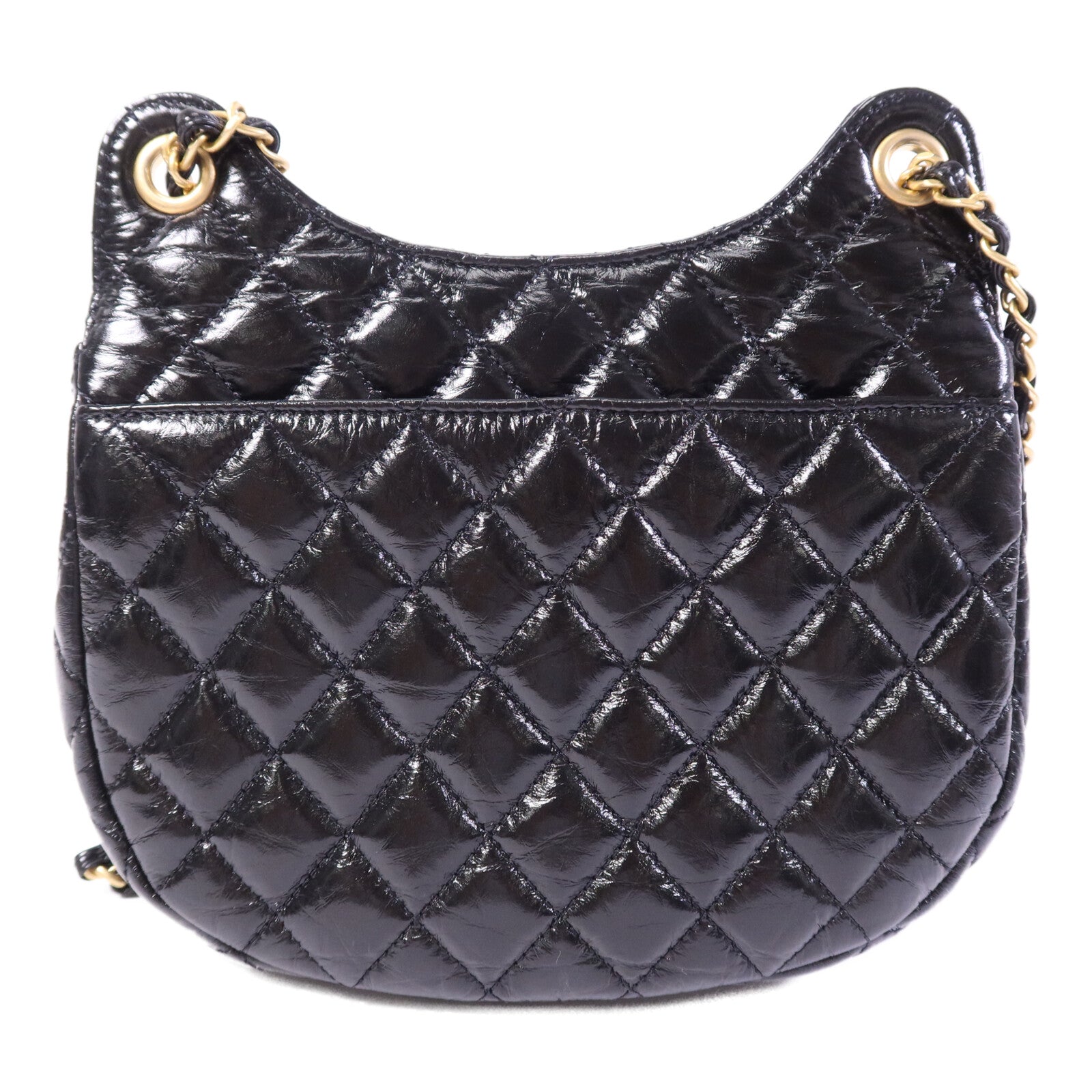 CHANEL 牛皮皮革Chain Shoulder Bag金扣鏈帶肩背袋