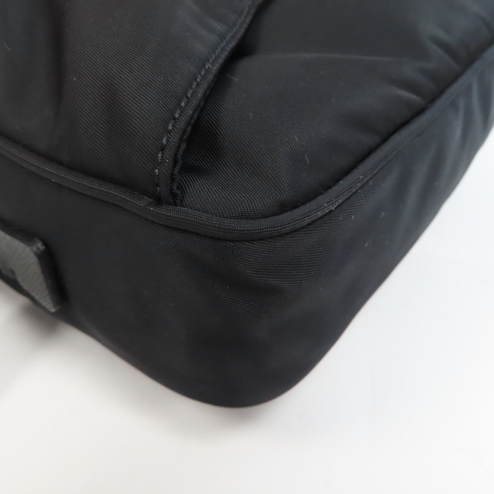PRADA 尼龍Waist Bag銀扣腰包黑色
