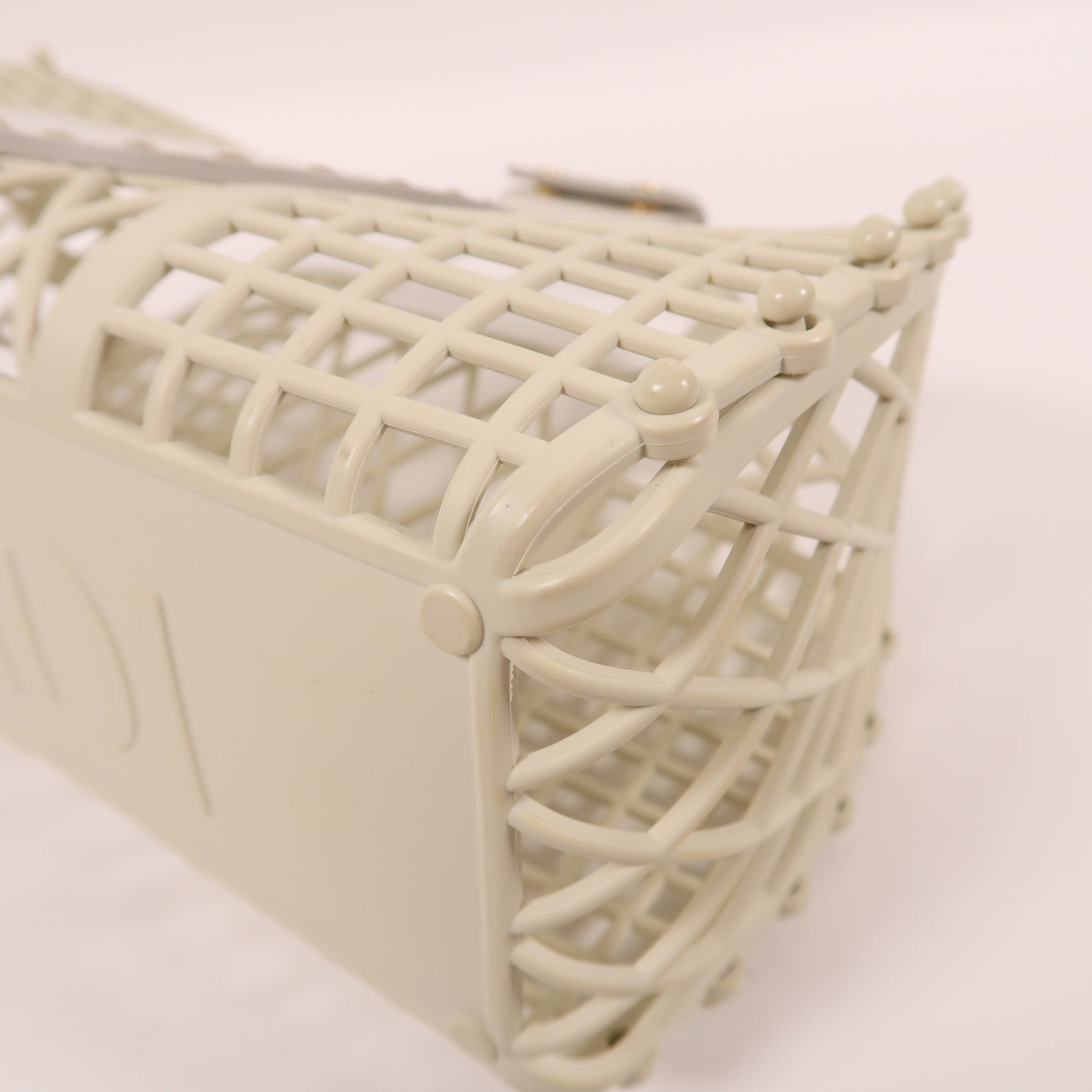 FENDI 【激減優惠】PVC Hand Bag金扣手挽袋白色