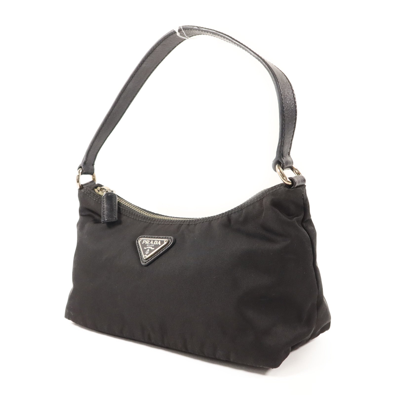 PRADA 尼龍Re-Edition 2005銀扣手挽袋