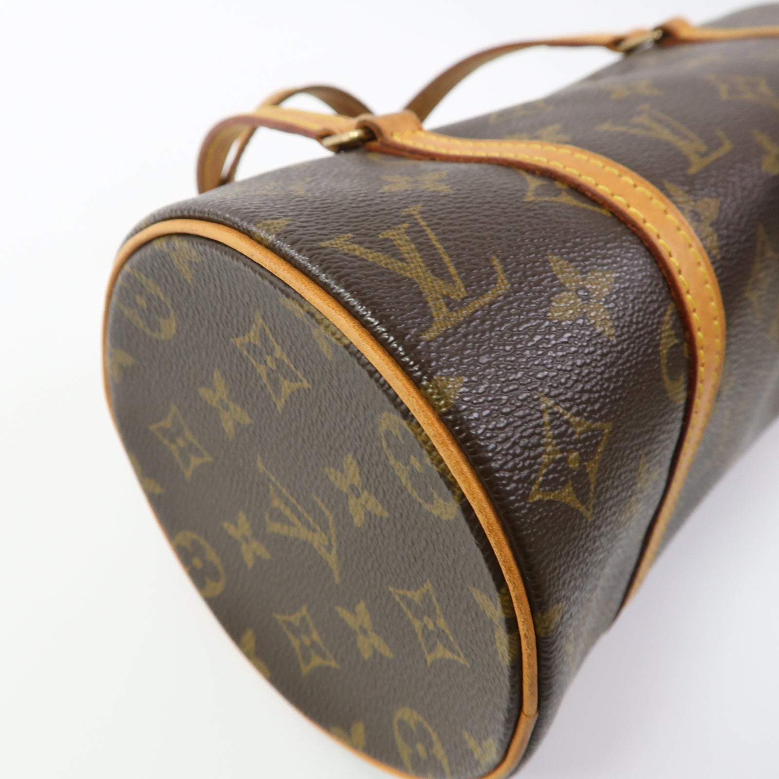 LOUIS VUITTON Monogram Papillon PM金扣肩背袋啡色