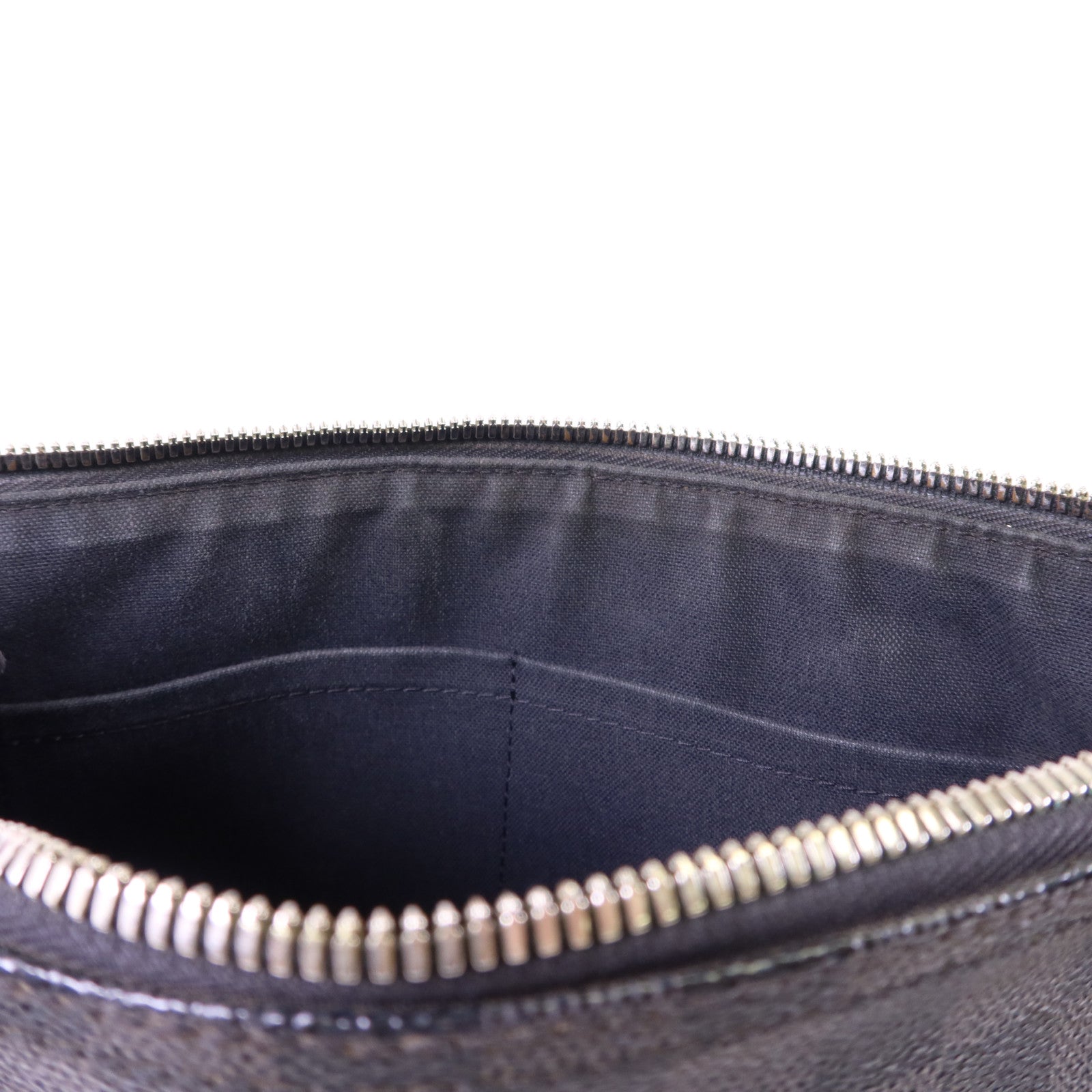 LOUIS VUITTON Damier Graphite Mick PM銀扣肩背袋