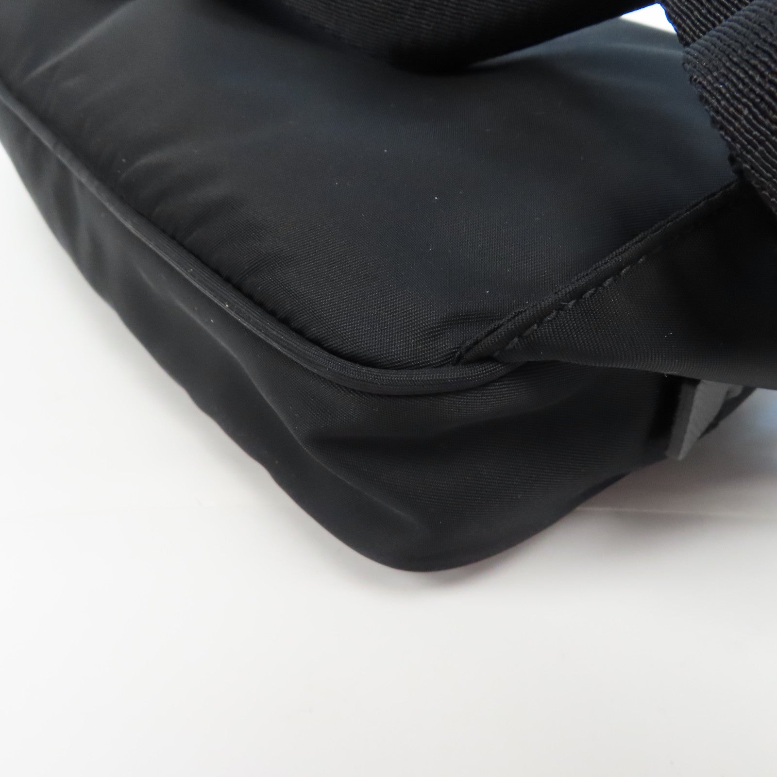 PRADA 尼龍Waist Bag銀扣腰包黑色