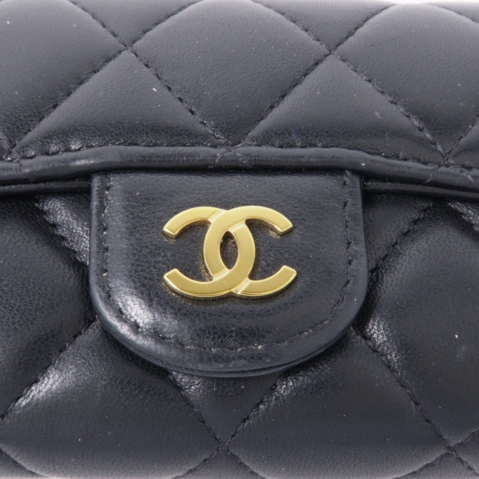 CHANEL 羊皮皮革Card Case金扣卡片套