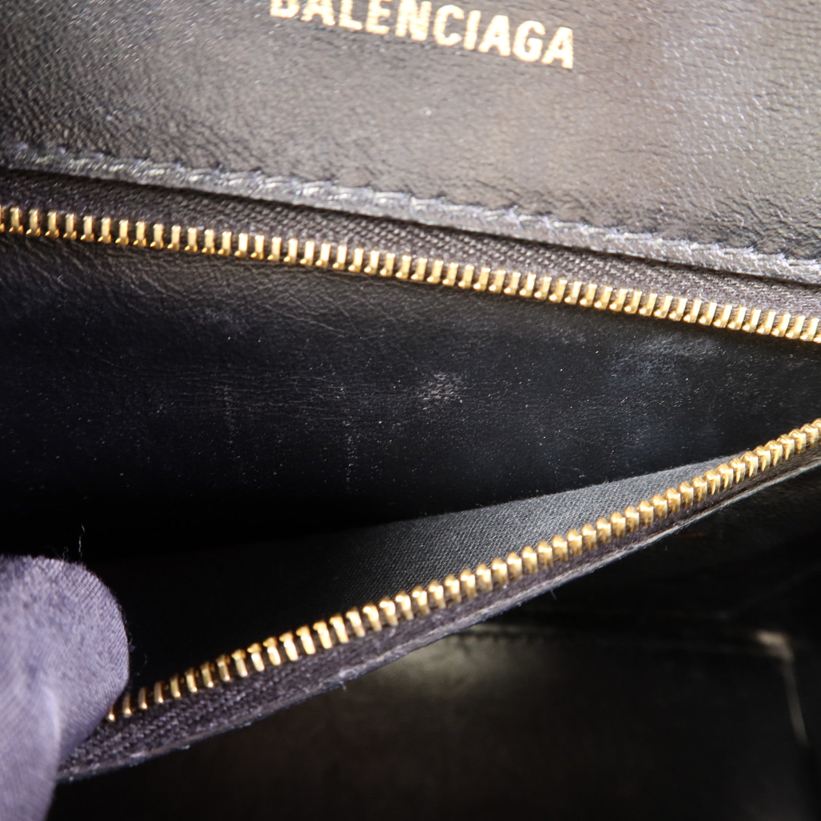 BALENCIAGA 【激減優惠】牛皮皮革Hourglass金扣手挽肩背兩用袋