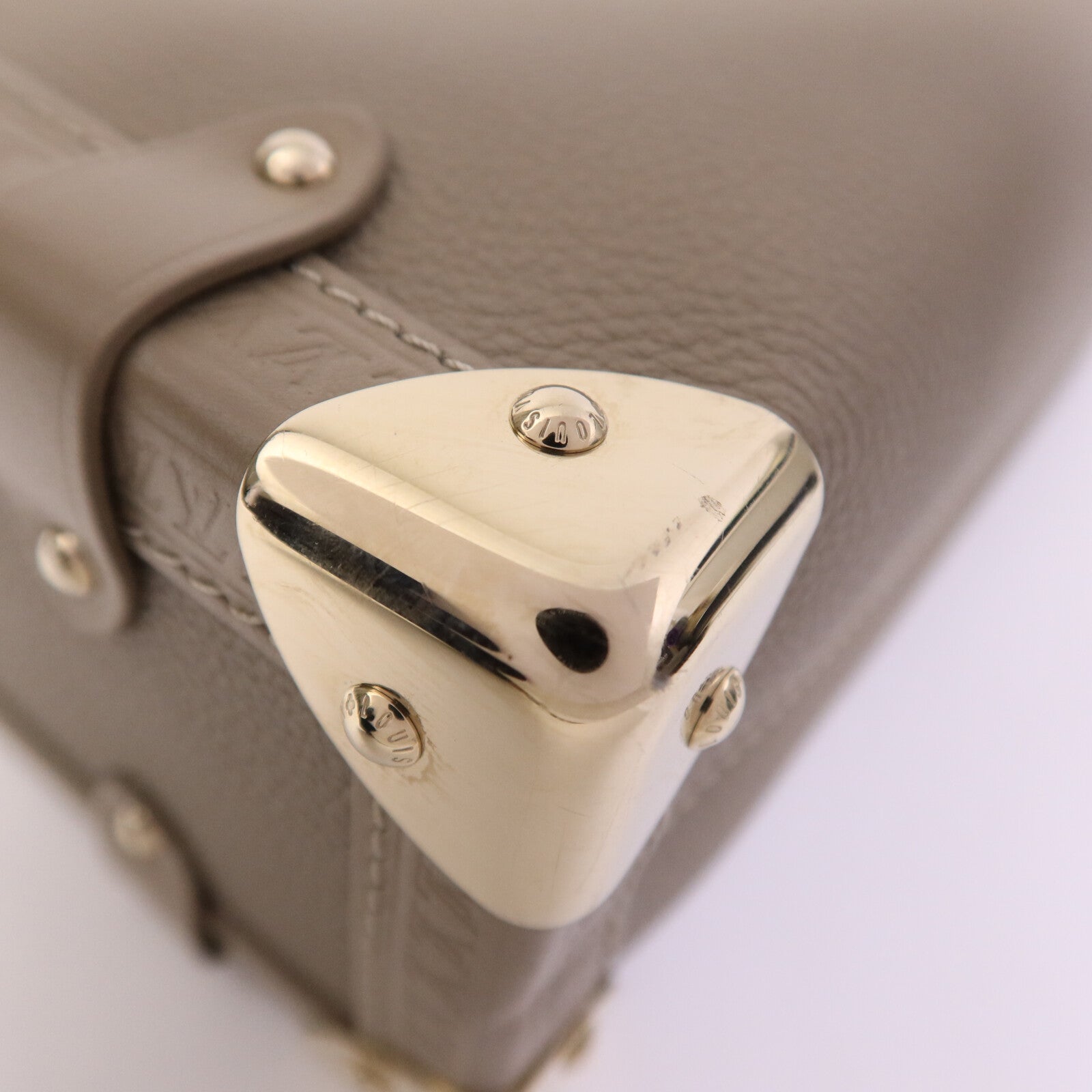 LOUIS VUITTON 【激減優惠】牛皮皮革Side Trunk MM金扣肩背袋