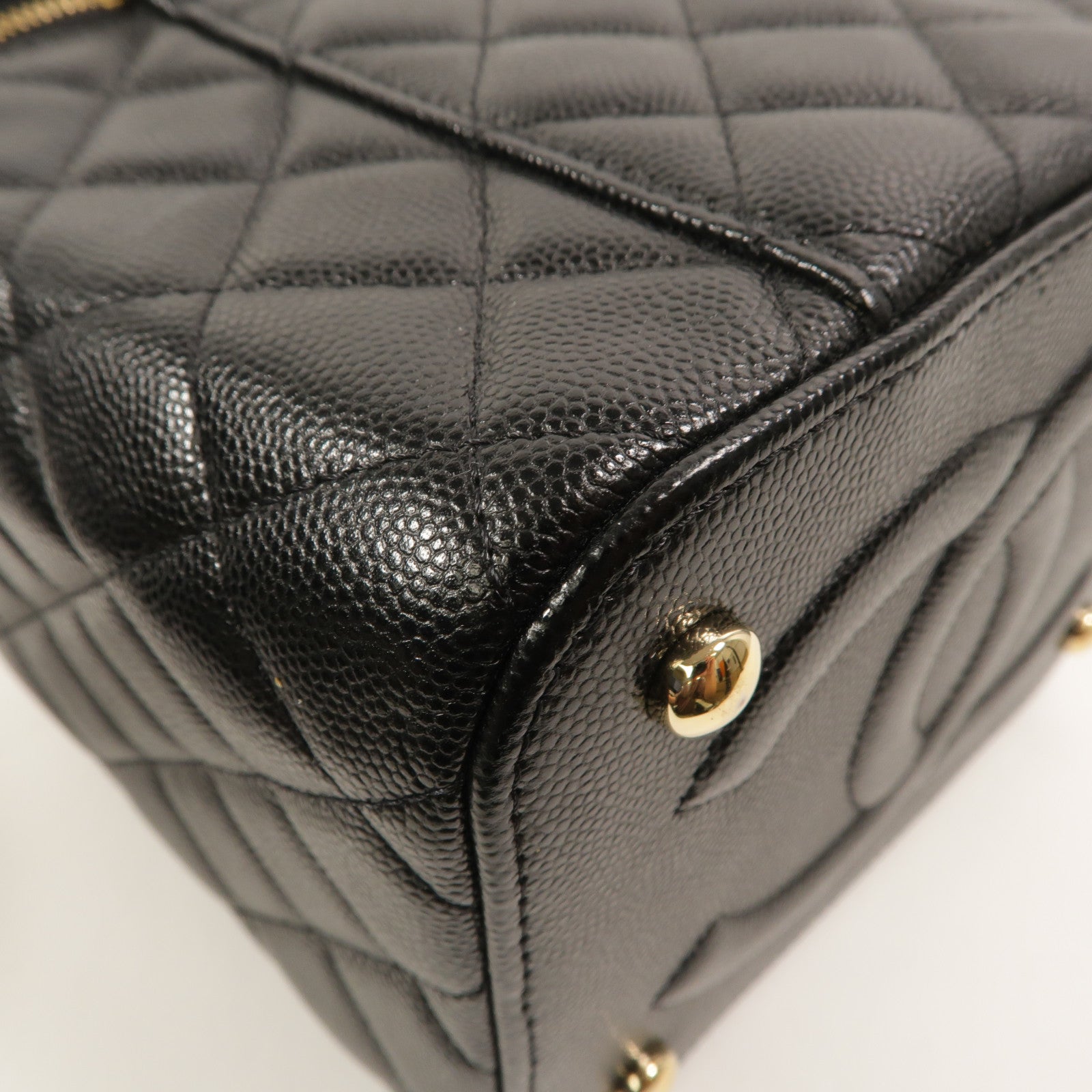 CHANEL 牛皮皮革Vanity Case鏈帶手挽肩背兩用袋
