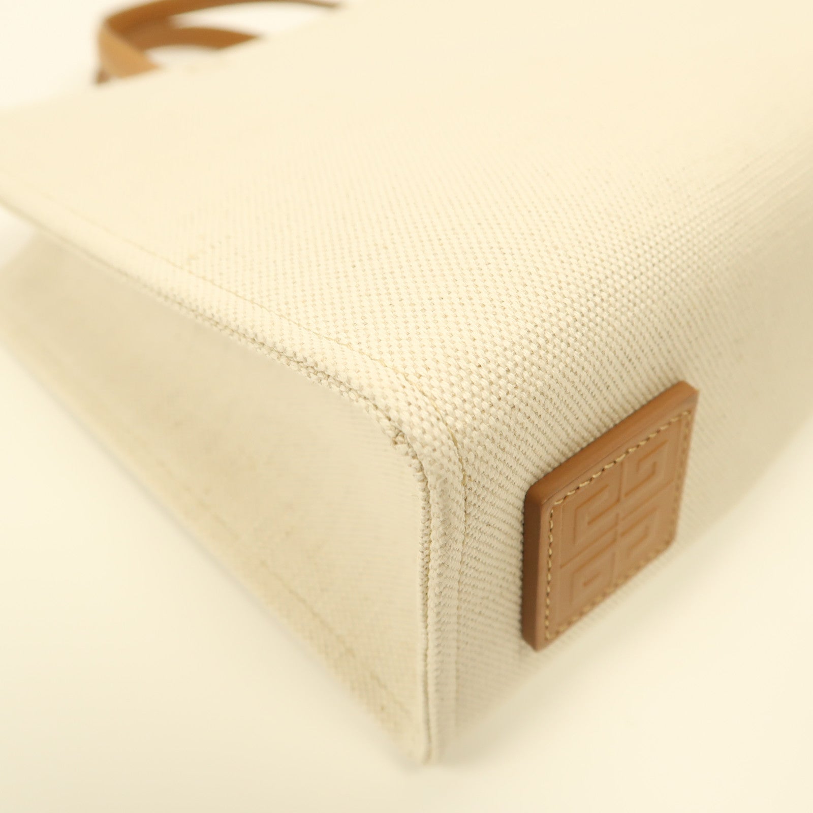 GIVENCHY 【激減優惠】帆布Small G-Tote金扣手挽肩背兩用袋米色/啡色