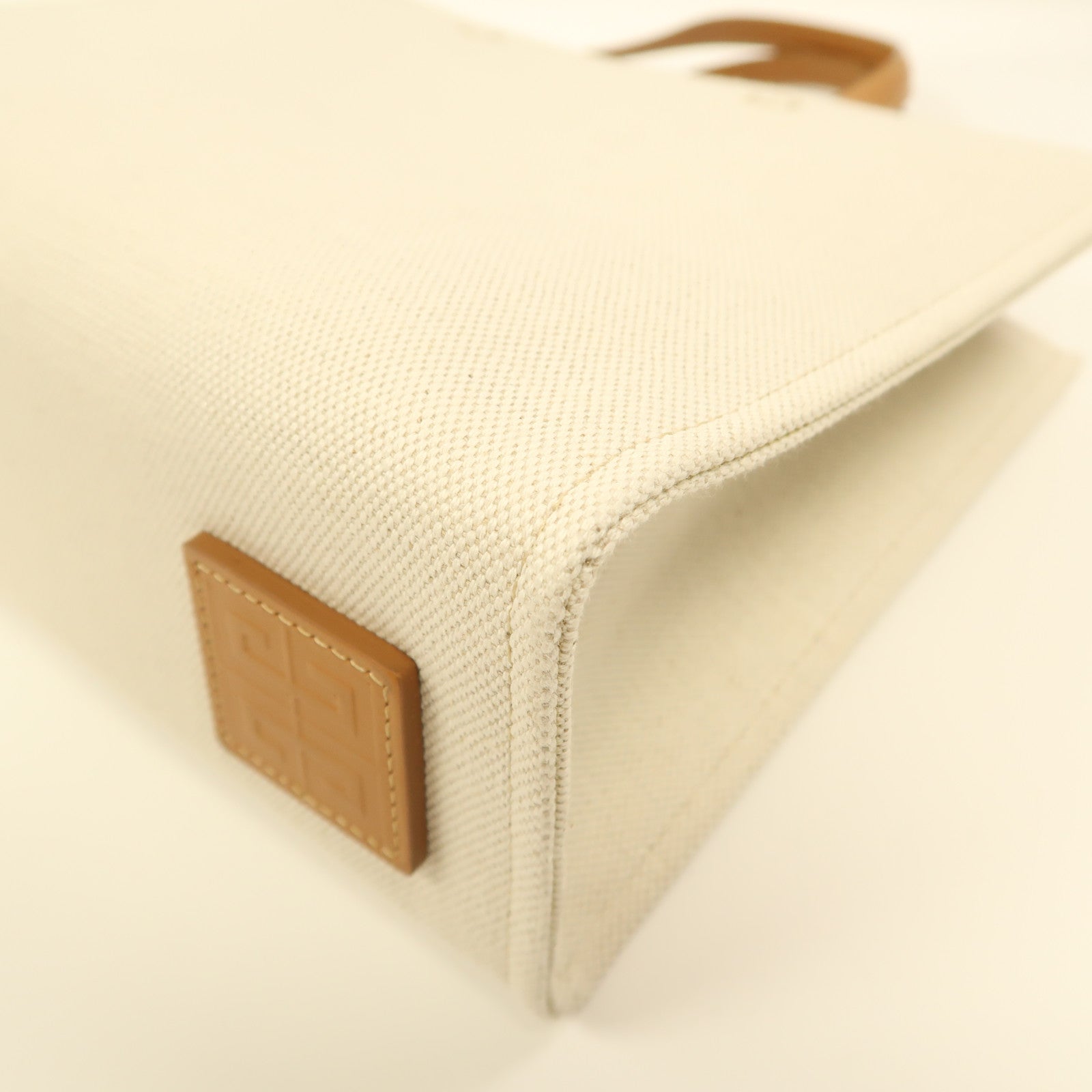 GIVENCHY 【激減優惠】帆布Small G-Tote金扣手挽肩背兩用袋米色/啡色