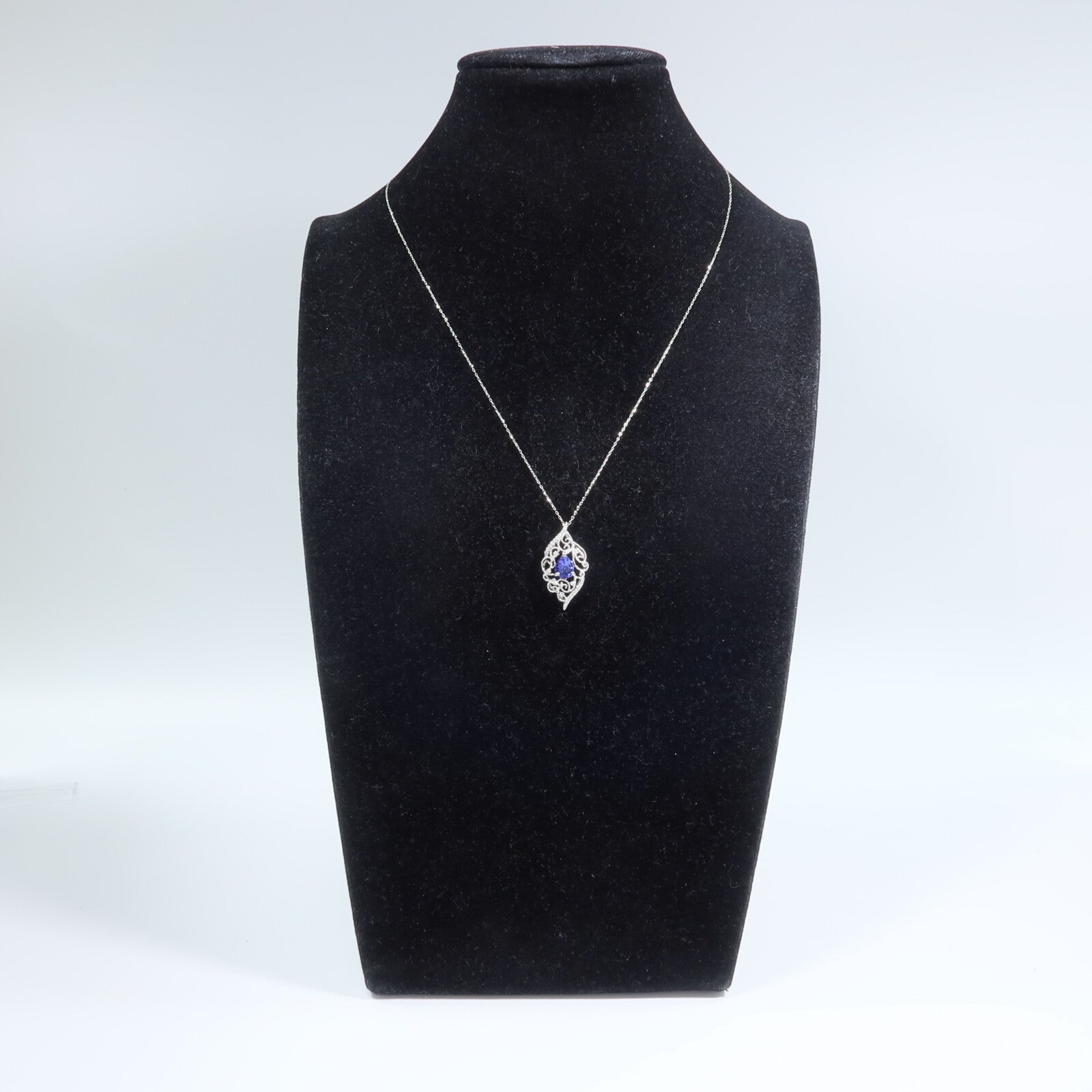 JEWELRY 18K白金/PT850鉑金Tanzanite Diamond Necklace坦桑石/鑽石項鍊