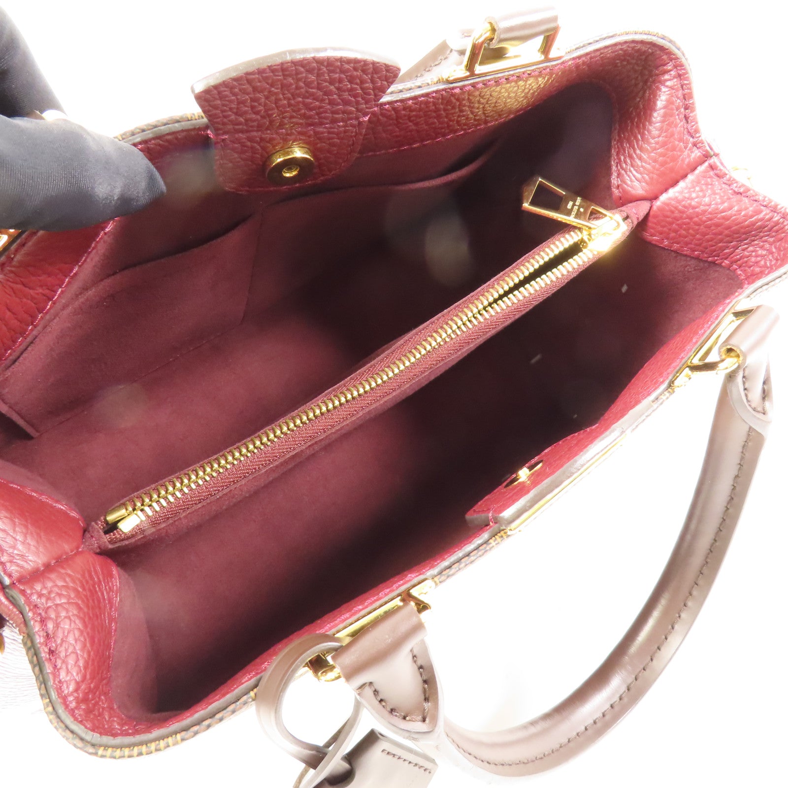 LOUIS VUITTON Damier Brittany金扣手挽肩背兩用袋