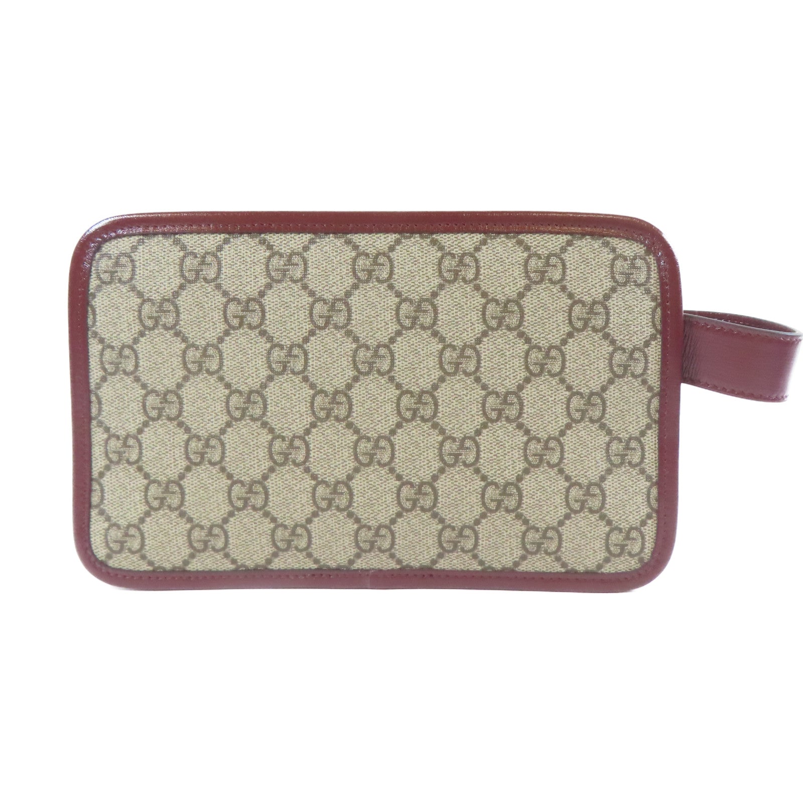 GUCCI 【激減優惠】塗層帆布Business Clutch Bag金扣手拿包啡色