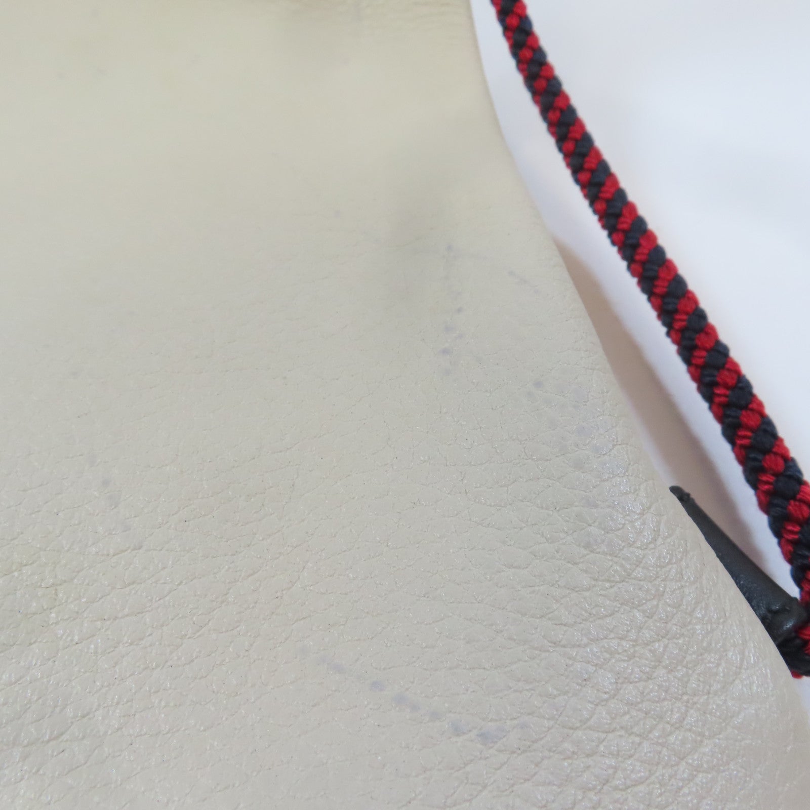 GUCCI 皮革Drawstring Backpack背包米白色