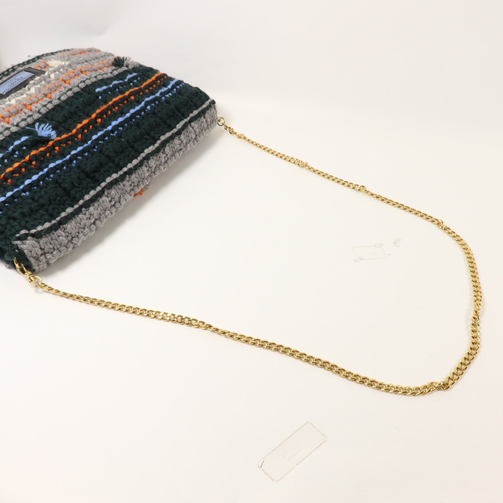 PRADA 羊毛/尼龍Shoulder Bag鏈帶肩背袋