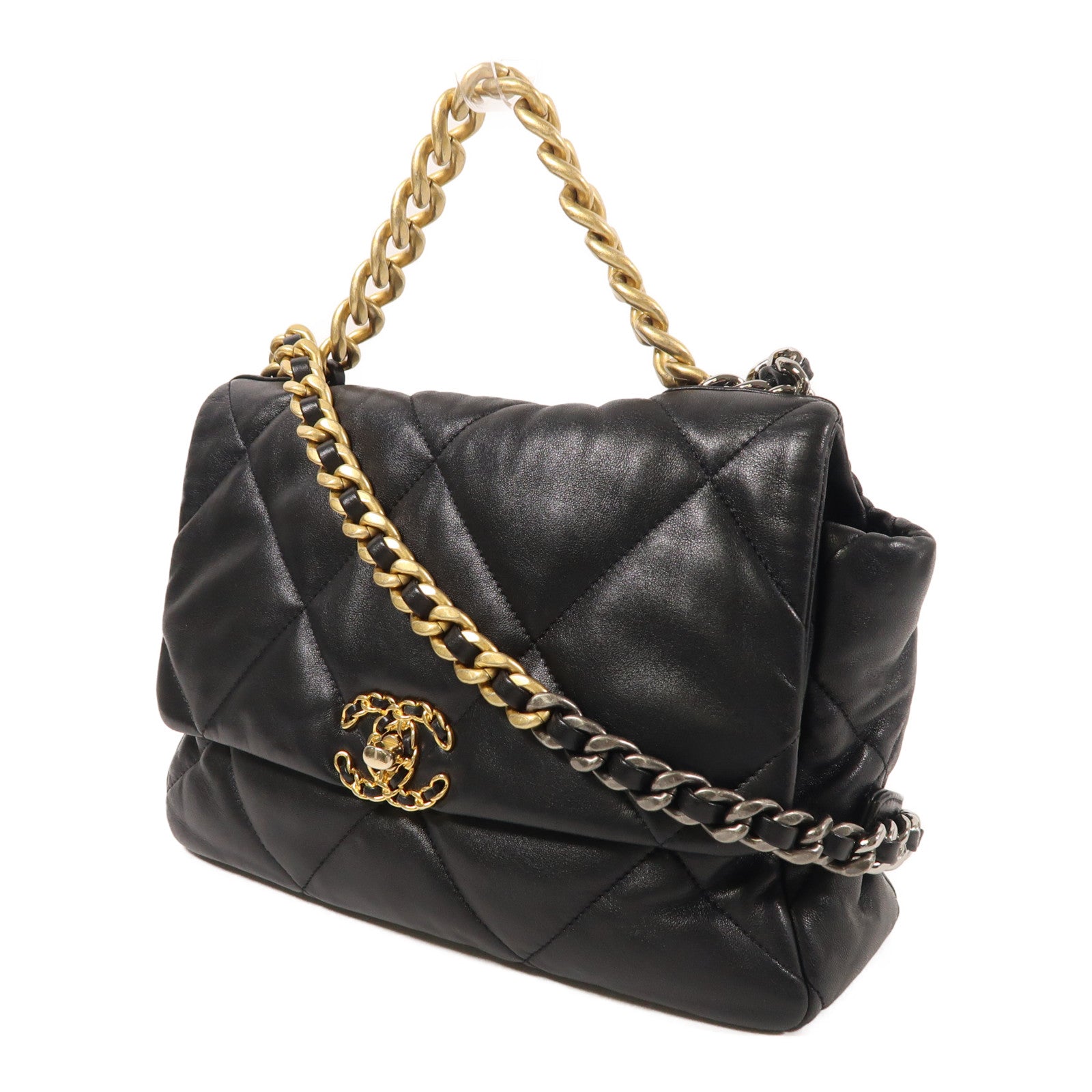 CHANEL 羊皮皮革Chanel 19 Large手挽肩背兩用袋