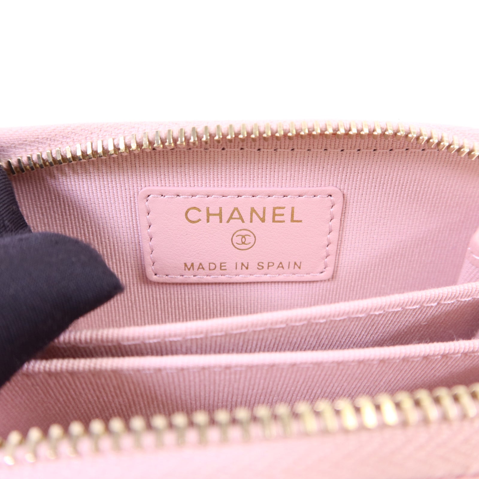 CHANEL 牛皮皮革Card Case金扣卡片套