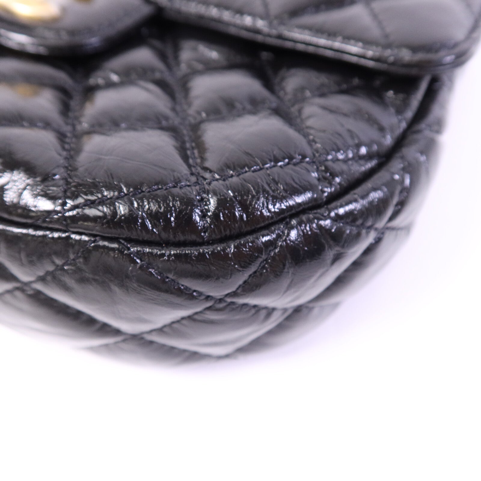 CHANEL 牛皮皮革Chain Shoulder Bag金扣鏈帶肩背袋