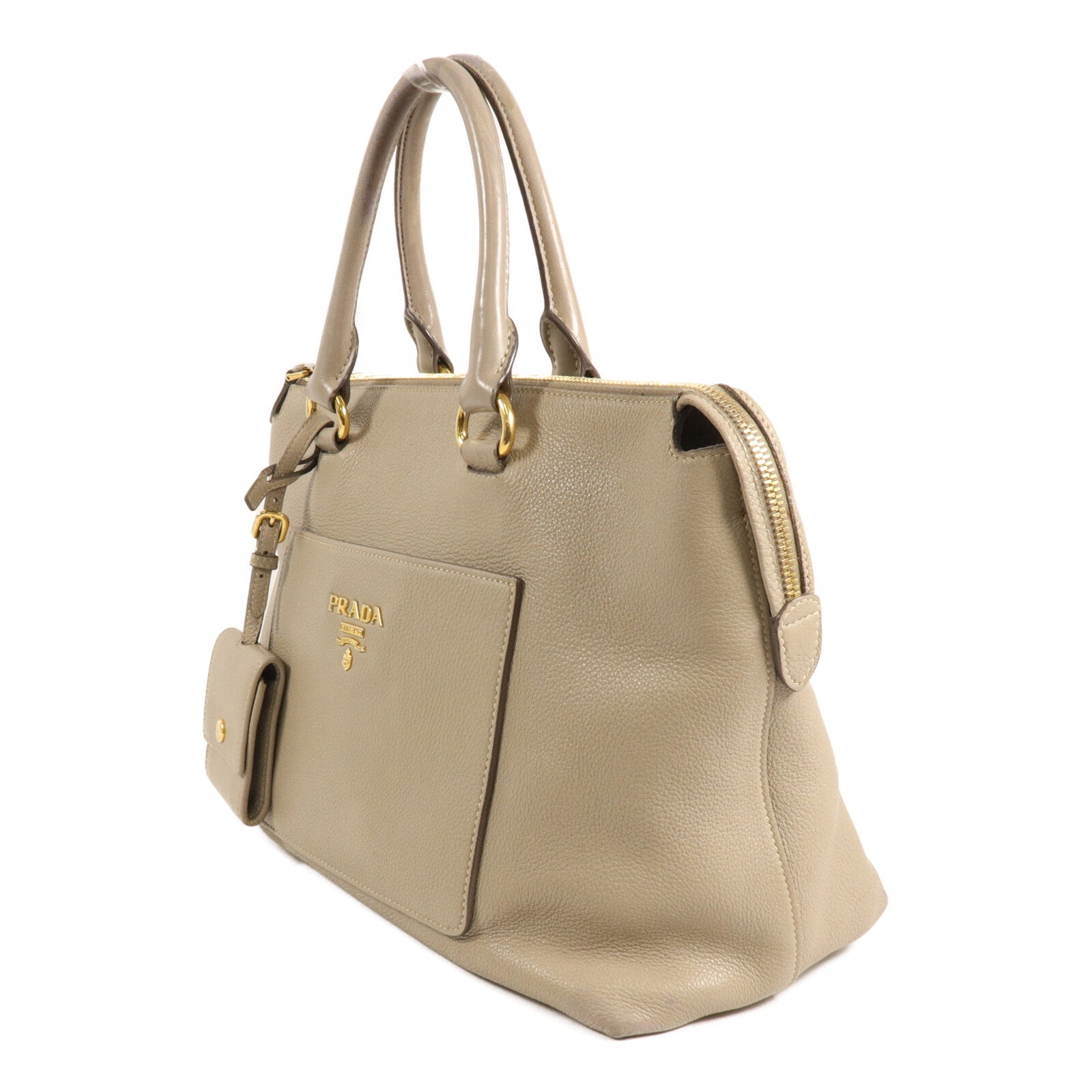 PRADA 皮革Vitello Daino手挽肩背兩用袋