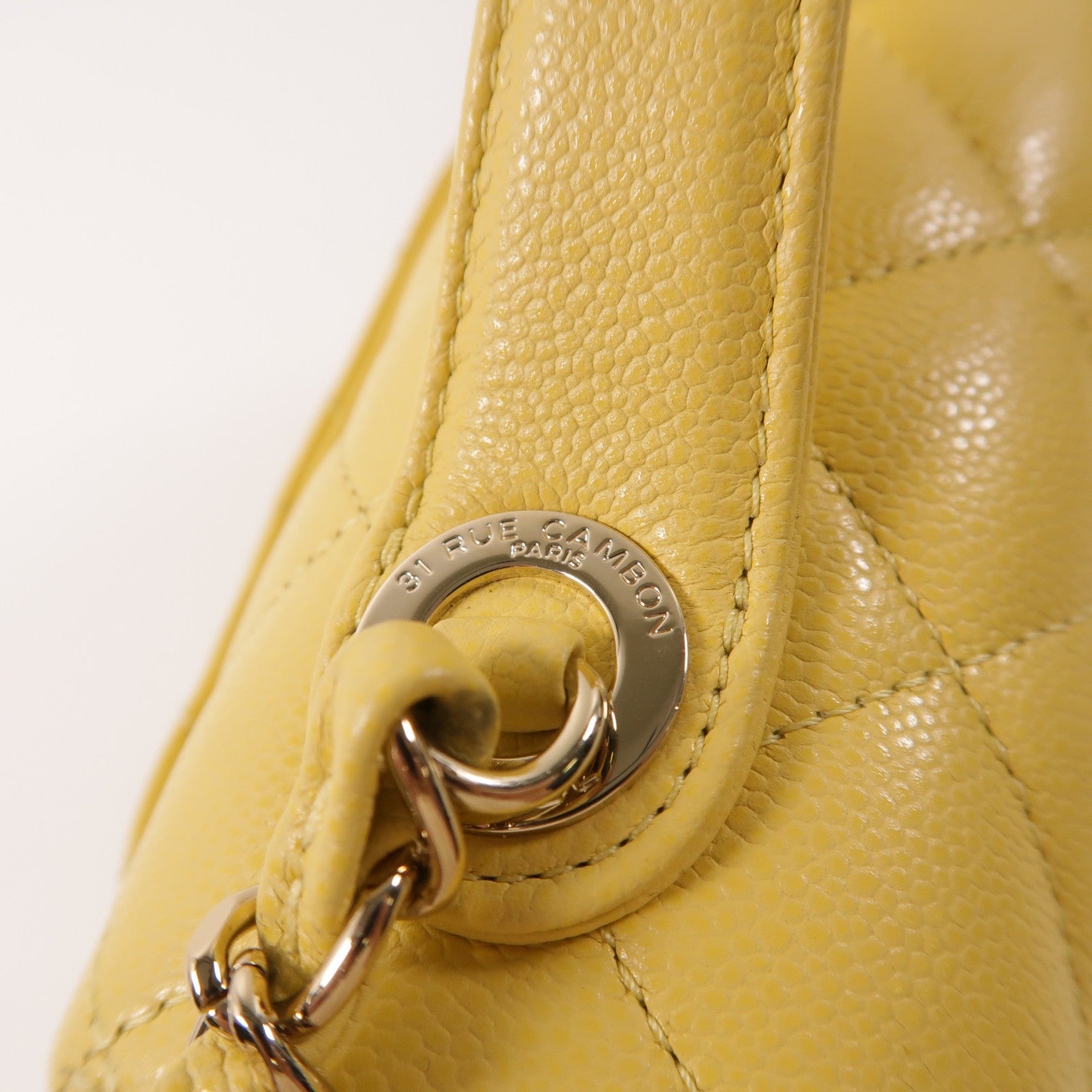 CHANEL 牛皮皮革2way Chain Shoulder Bag金扣鏈帶手挽肩背兩用袋
