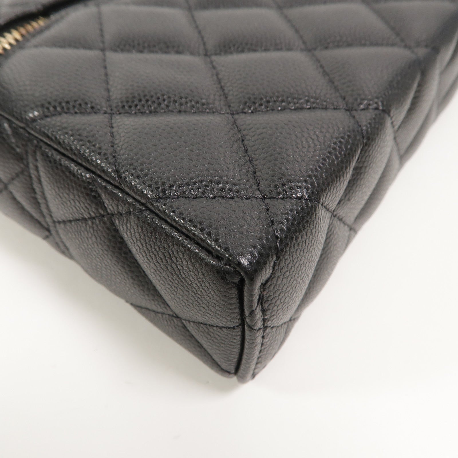 CHANEL 牛皮皮革Vanity Case鏈帶手挽肩背兩用袋