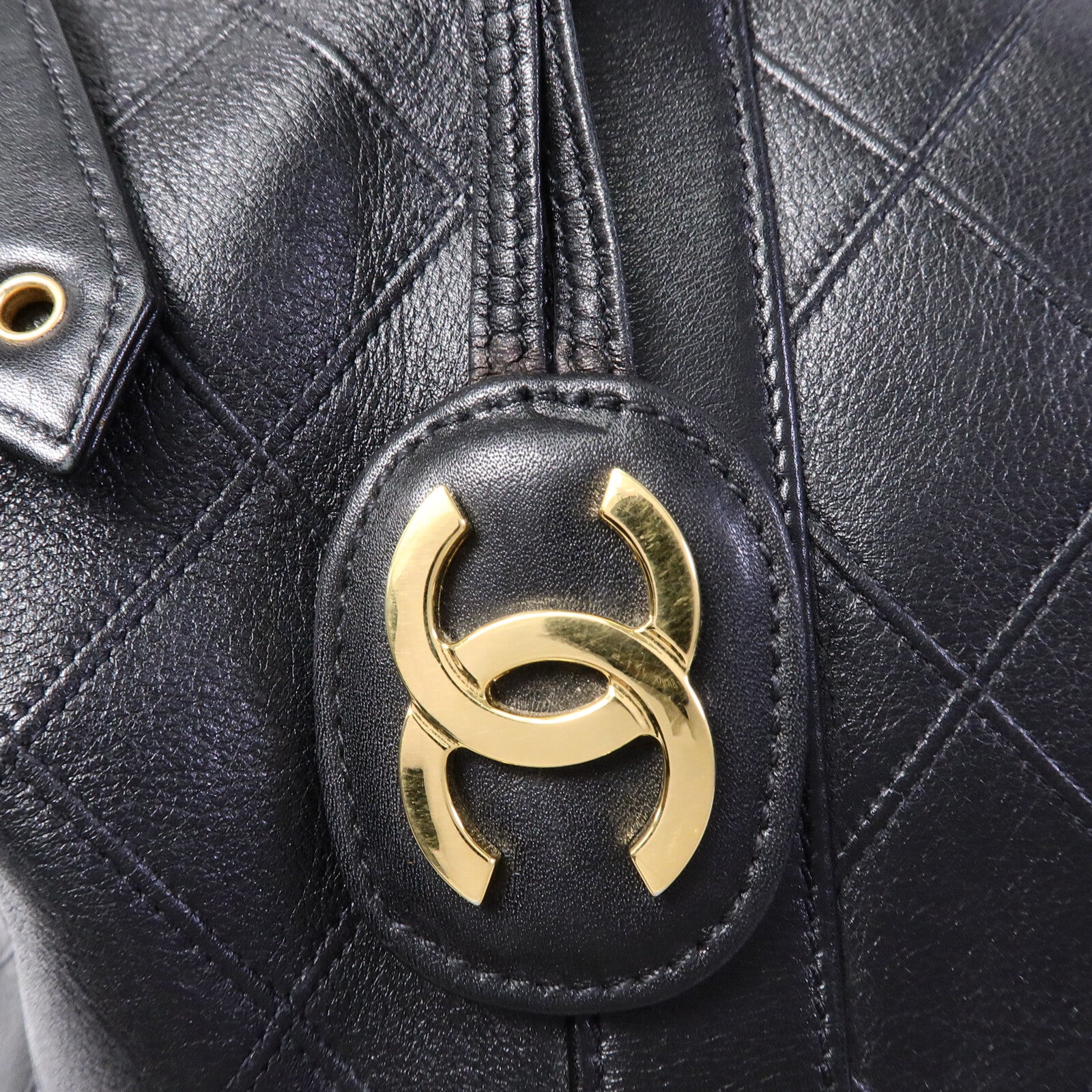 CHANEL 牛皮皮革Vintage Boston Bag手挽肩背兩用袋
