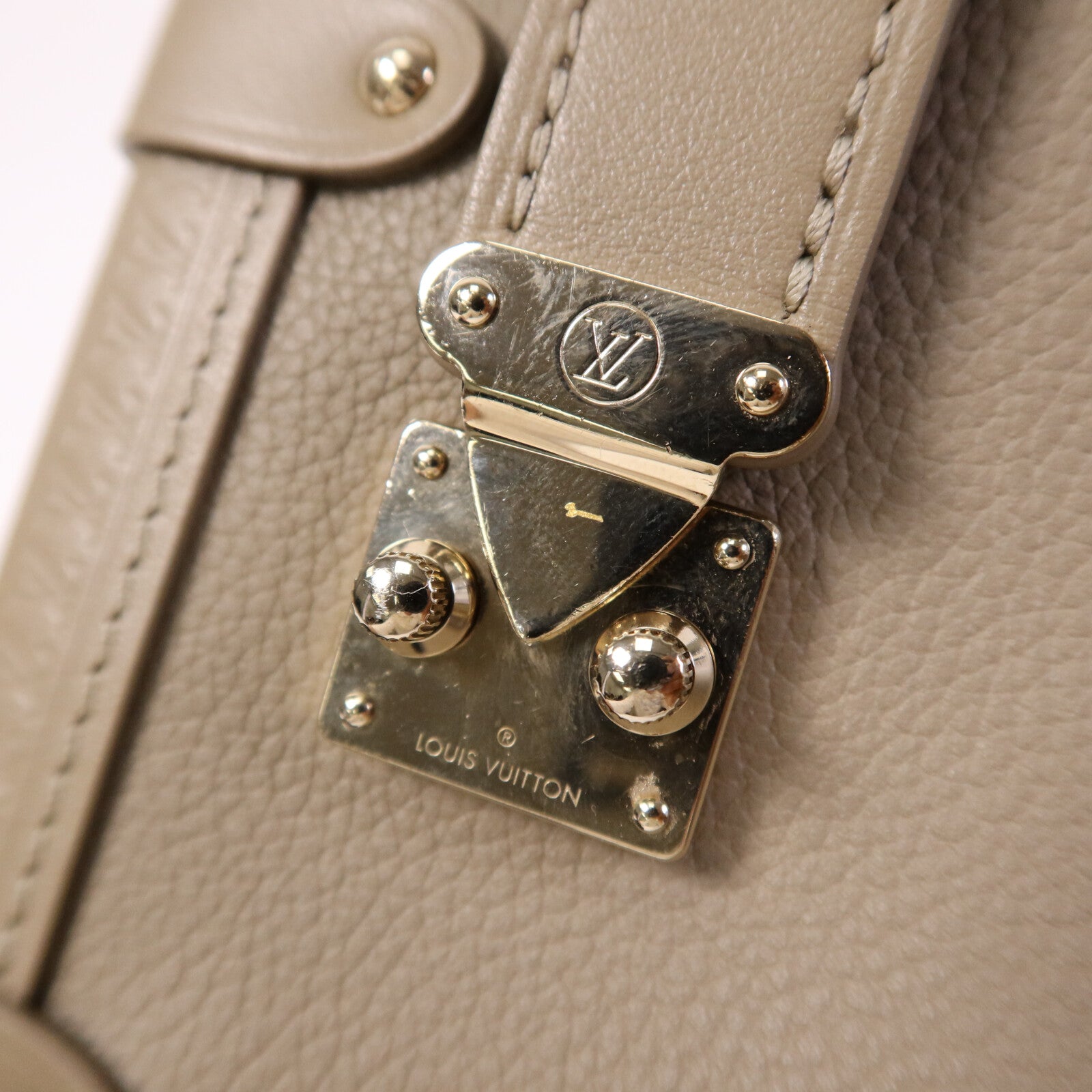 LOUIS VUITTON 【激減優惠】牛皮皮革Side Trunk MM金扣肩背袋