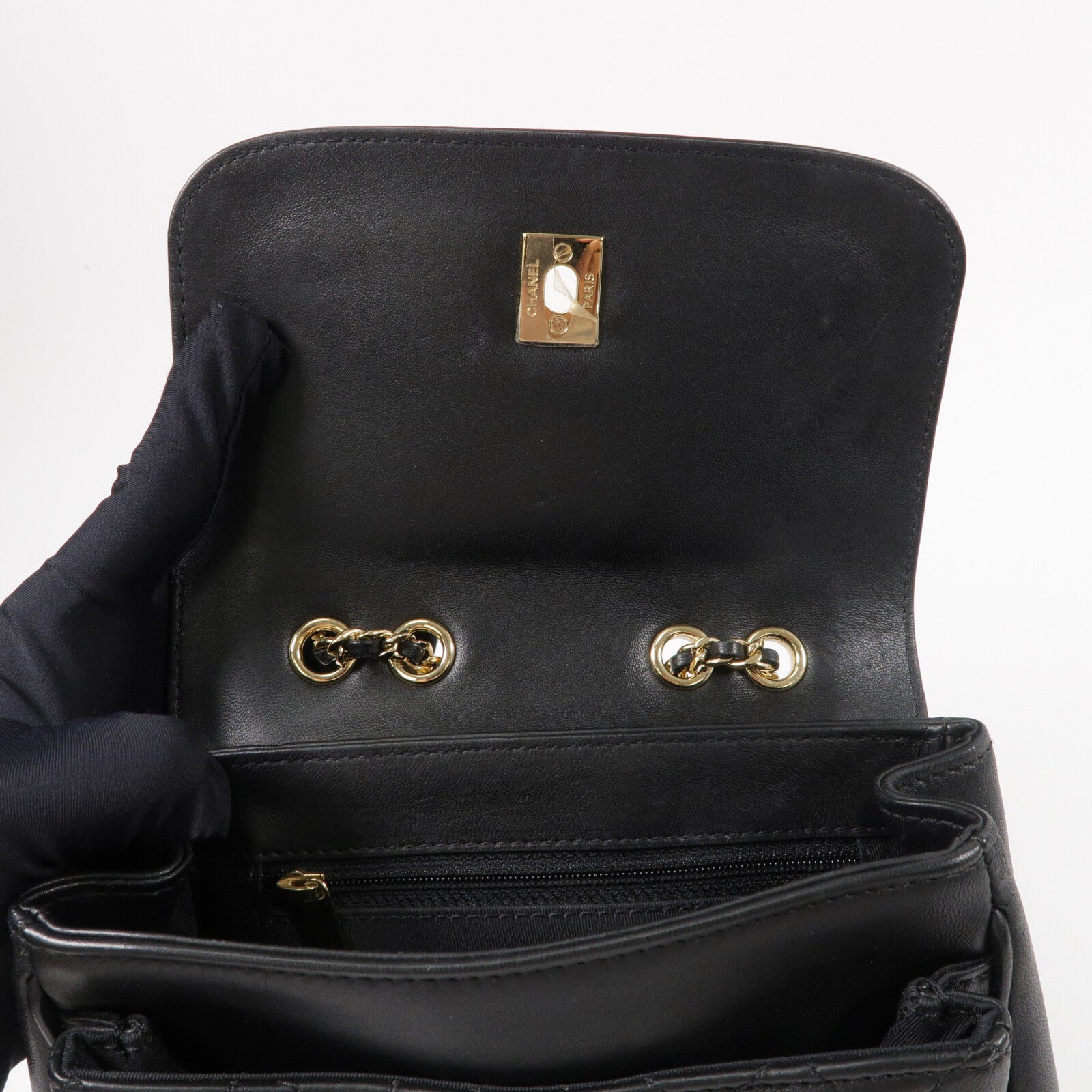 CHANEL 牛皮皮革Shoulder Bag鏈帶肩背袋