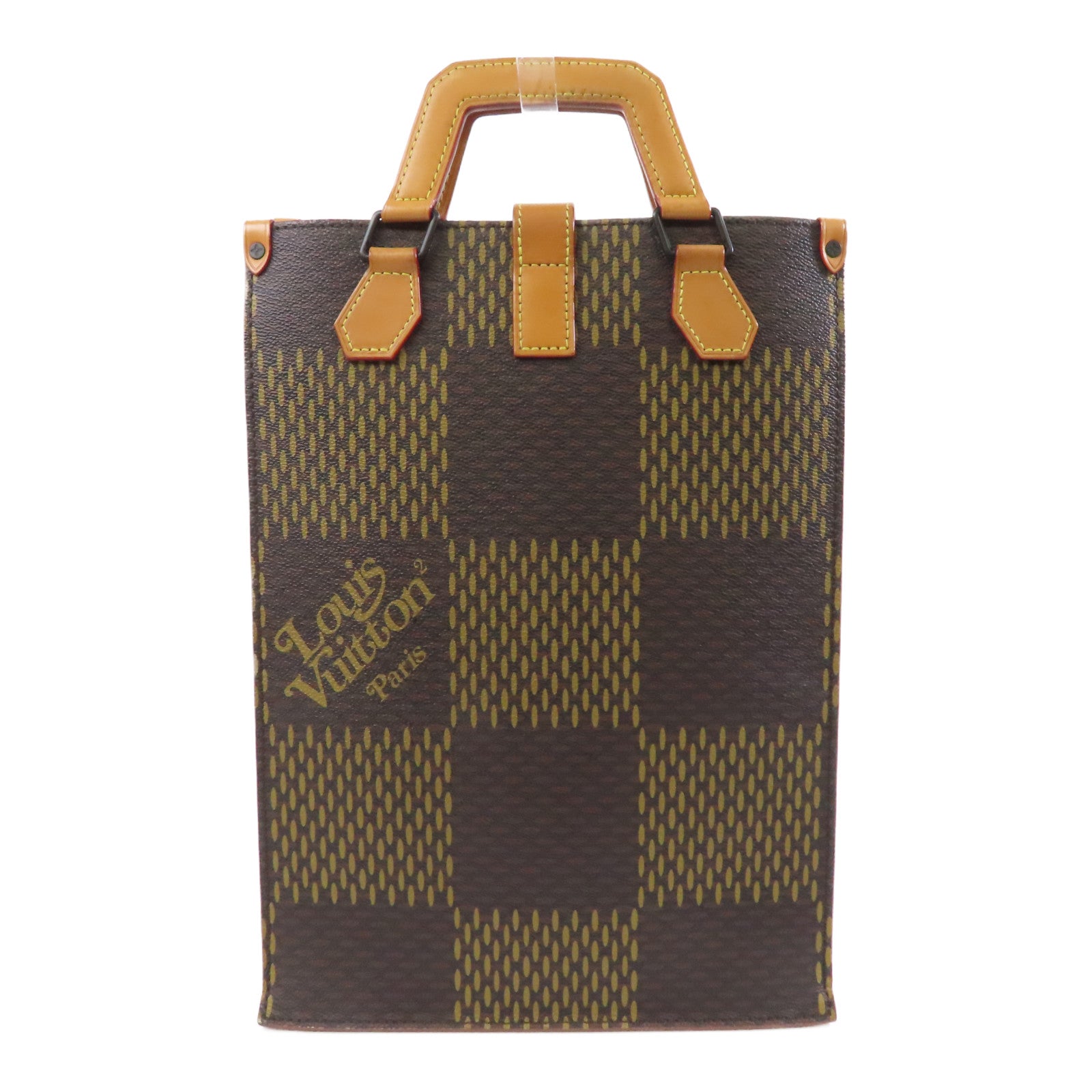 LOUIS VUITTON Giant Damier Ebene/Monogram Mini Tote Bag手挽肩背兩用袋棕色