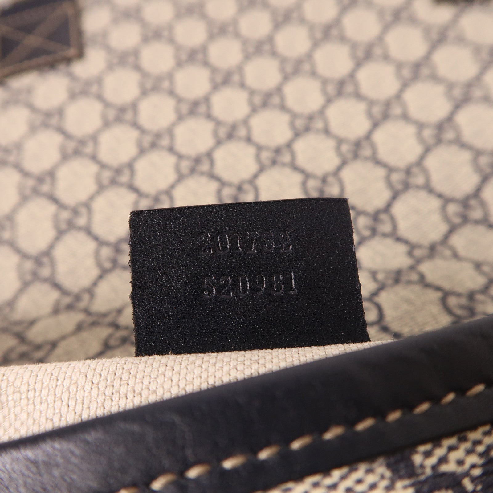 GUCCI 塗層帆布Messenger Shoulder Bag銀扣肩背袋棕色/藍色