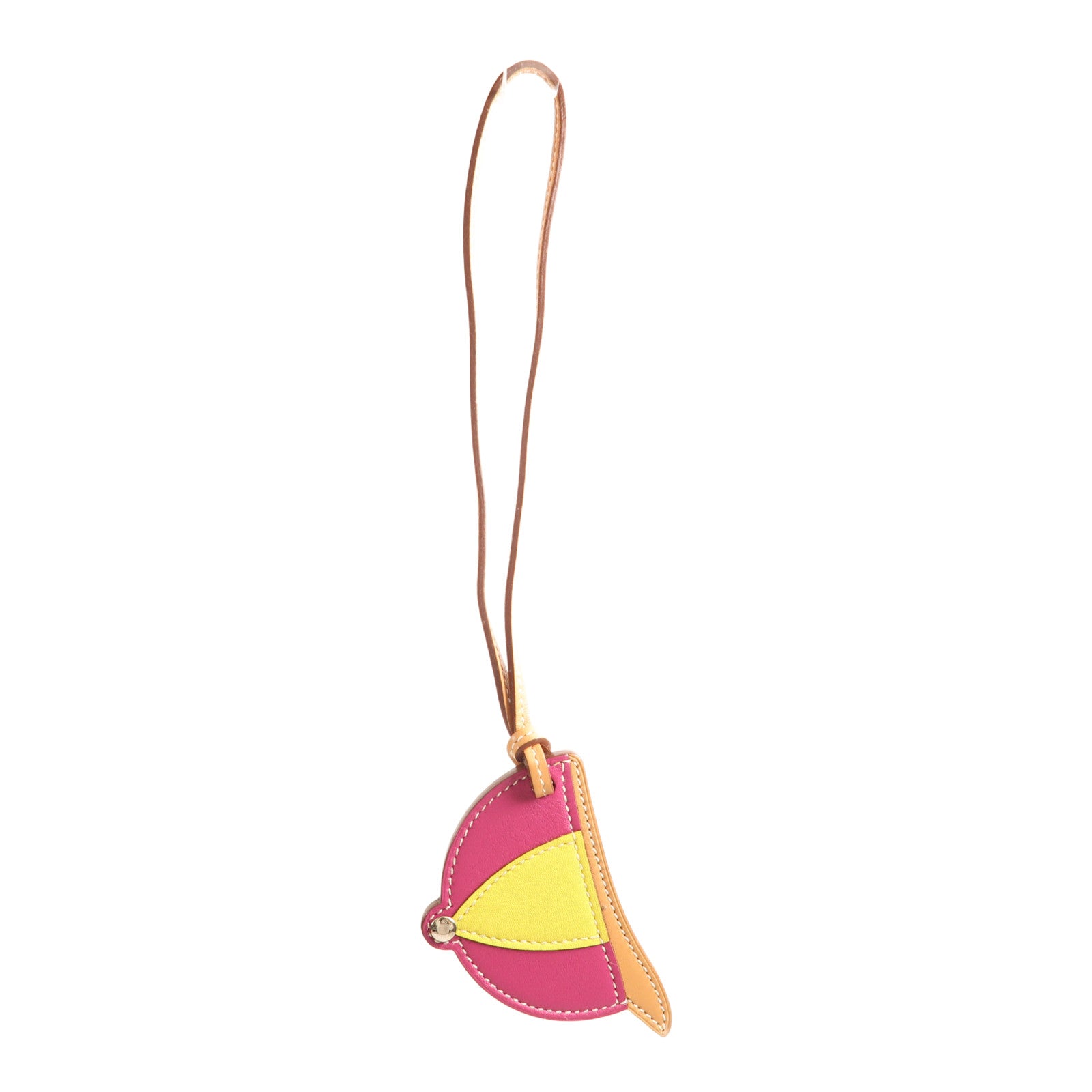 HERMES Swift皮革Cap Charm掛飾紫色/黃色/棕色