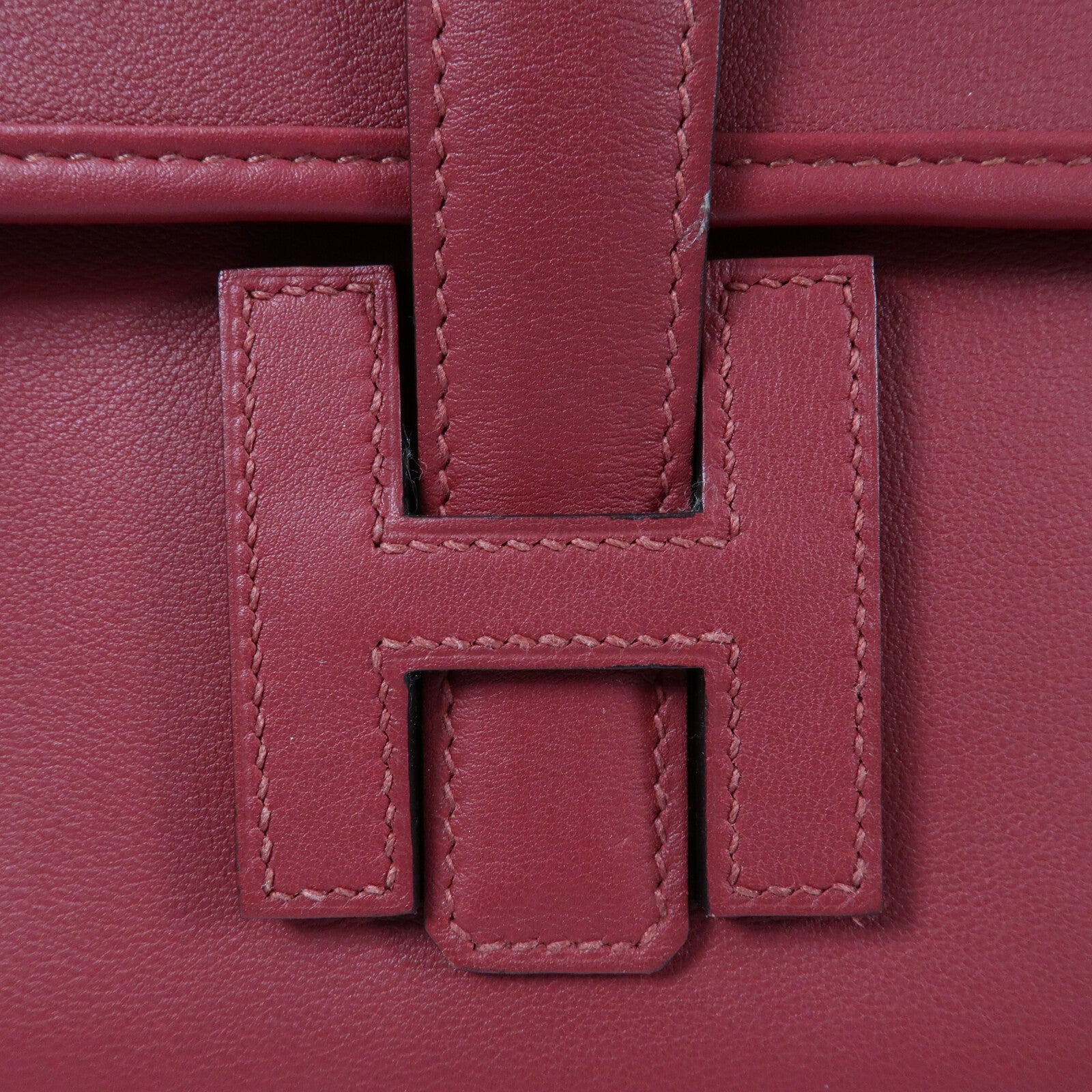 HERMES Swift皮革Jige Elan 29 Clutch手拿包Rouge Grenat
