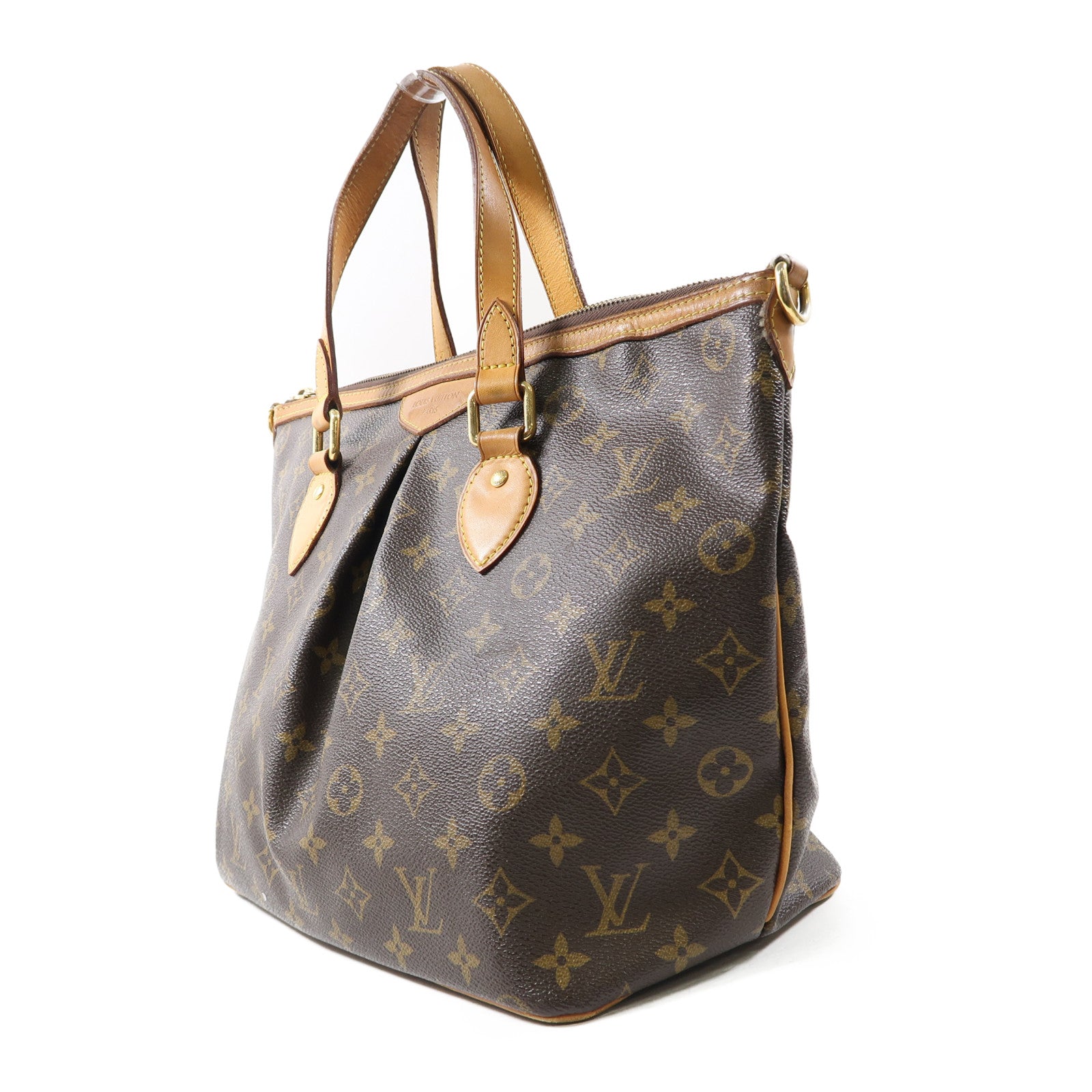 LOUIS VUITTON (PRICE DOWN) LV GHW Palermo 2 Way Bag M40145 Monogram Brown
