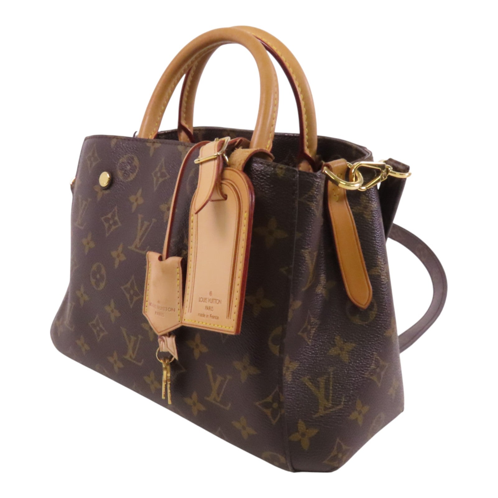 LOUIS VUITTON Monogram Montaigne BB金扣手挽肩背兩用袋