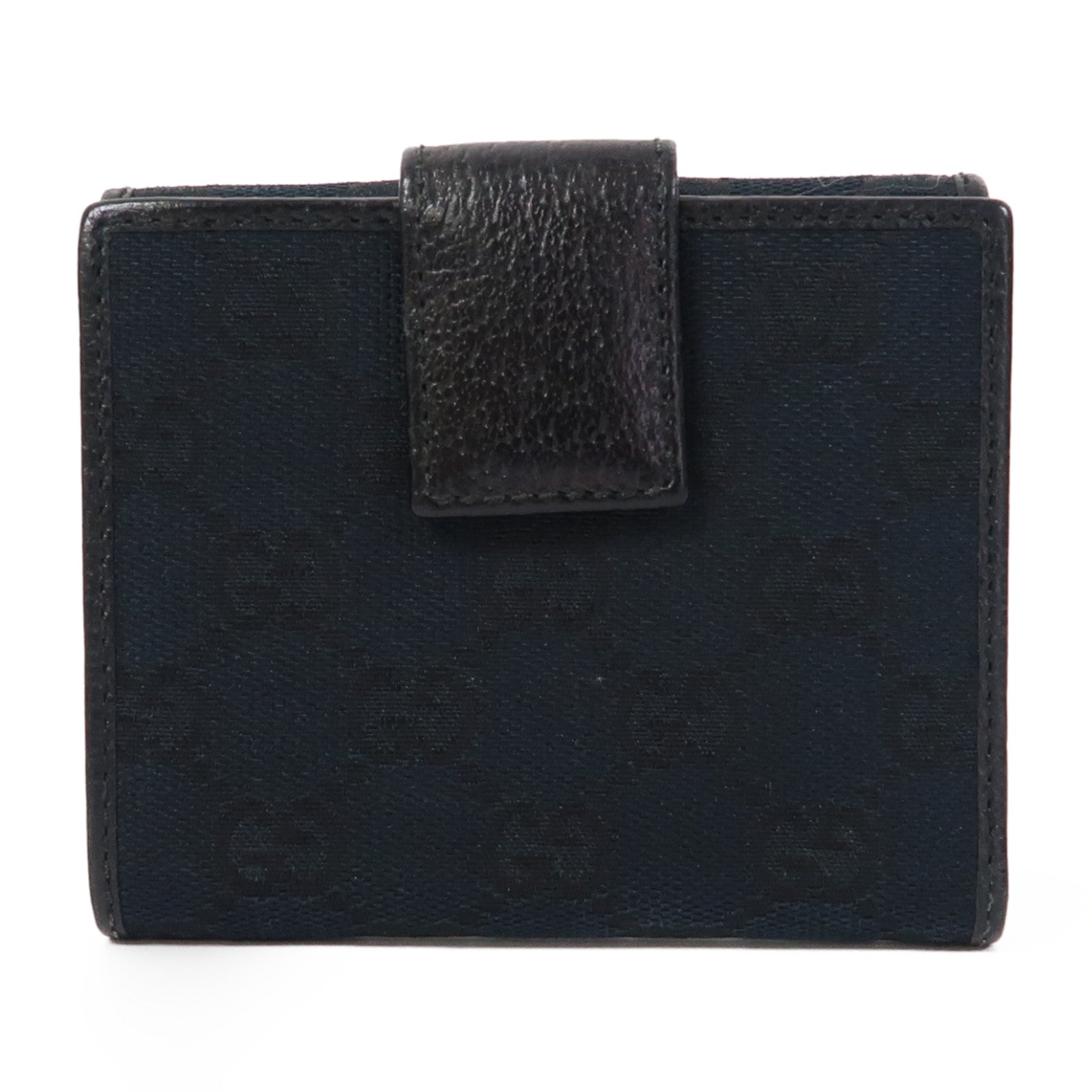 GUCCI 帆布Wallet金扣錢包黑色