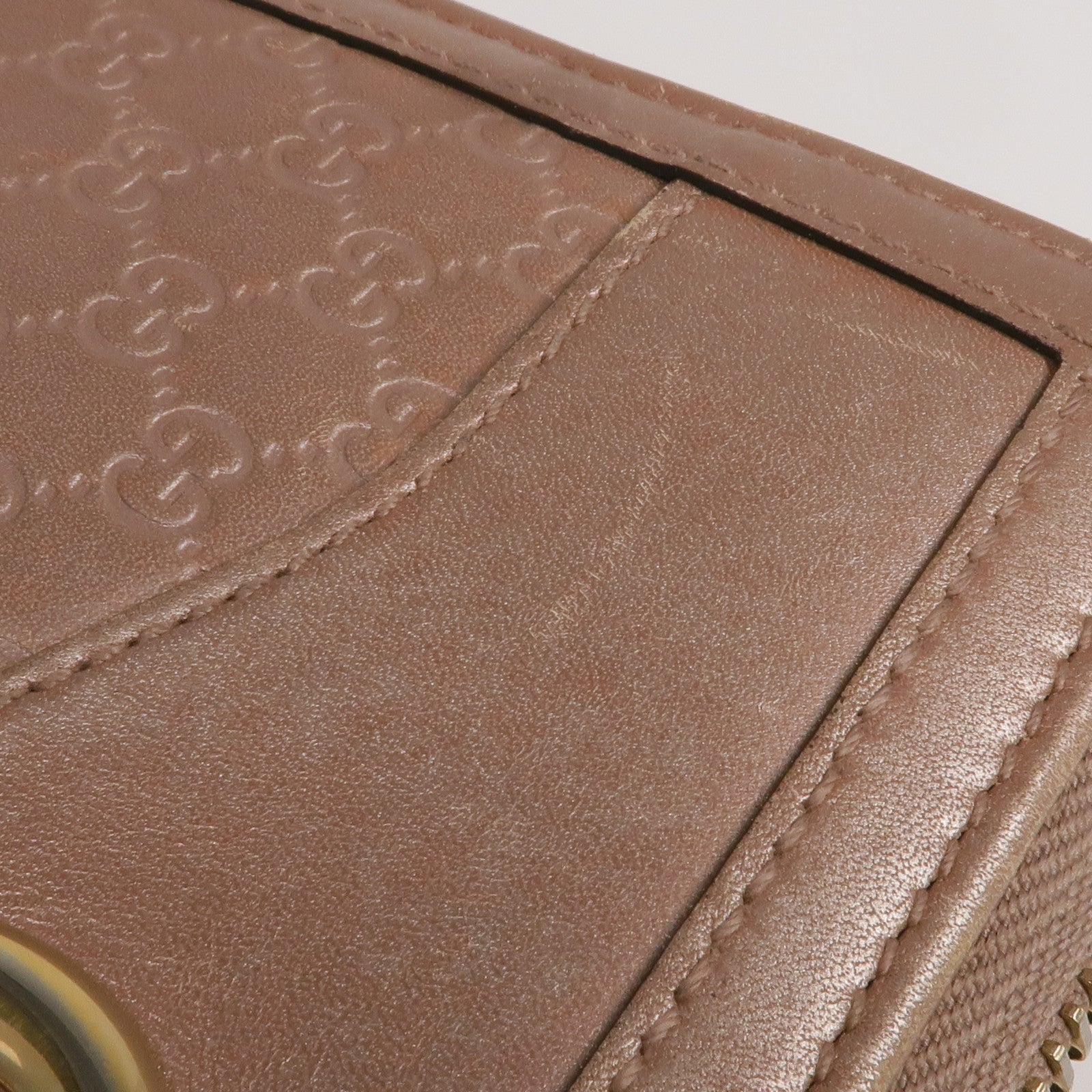 GUCCI 【激減優惠】牛皮皮革Long Wallet金扣長錢包
