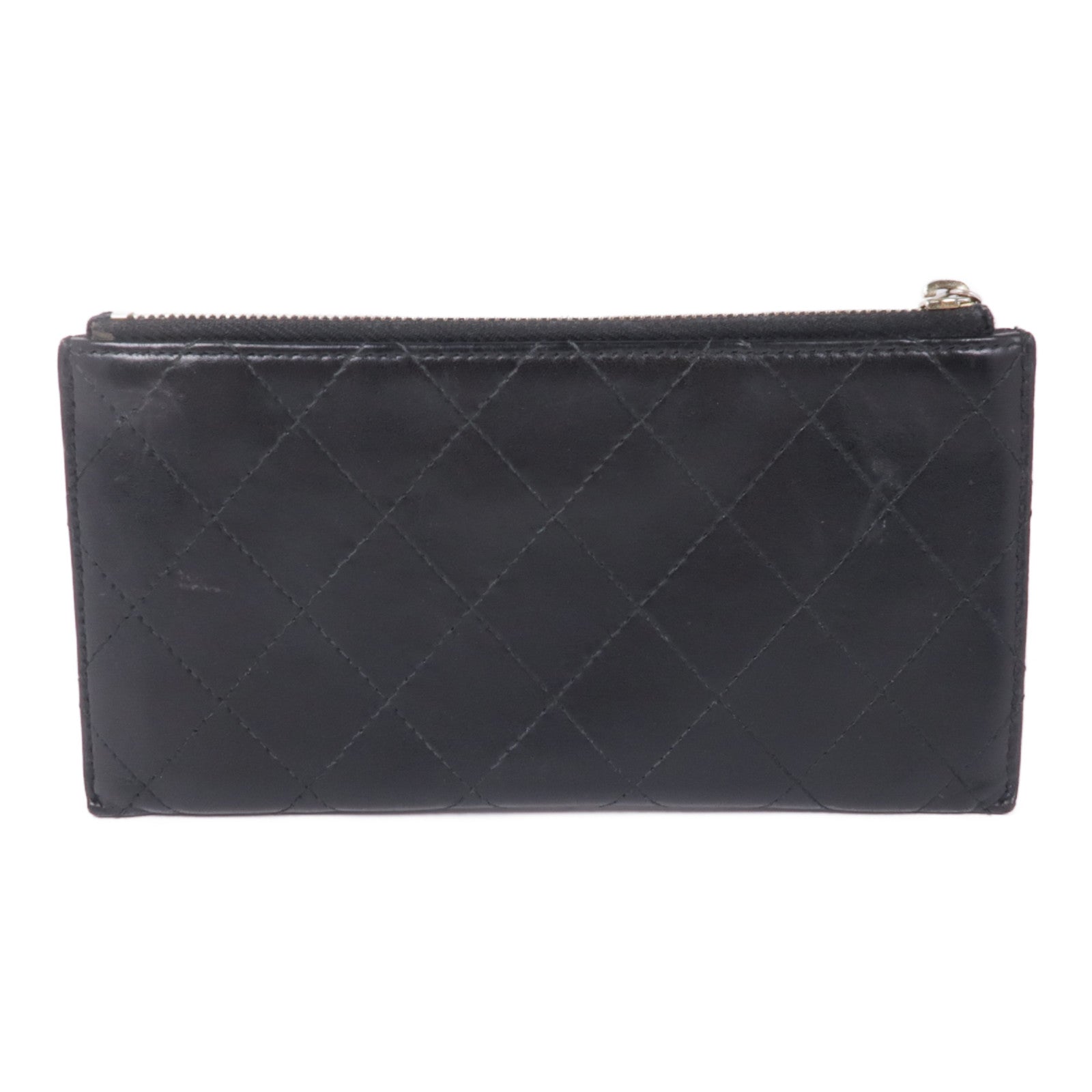 CHANEL 皮革Long Wallet金扣長錢包
