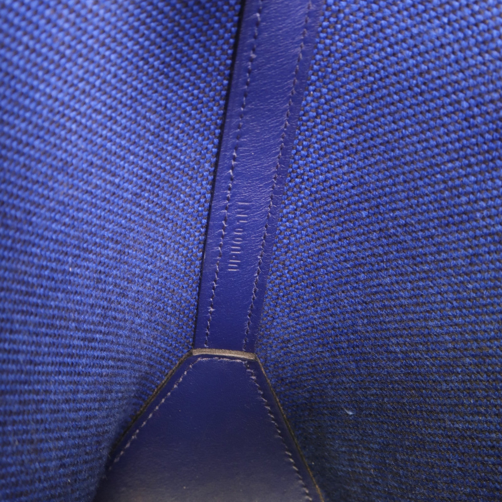HERMES 帆布Cabas H En Biais 27手挽肩背兩用袋Bleu Saphir