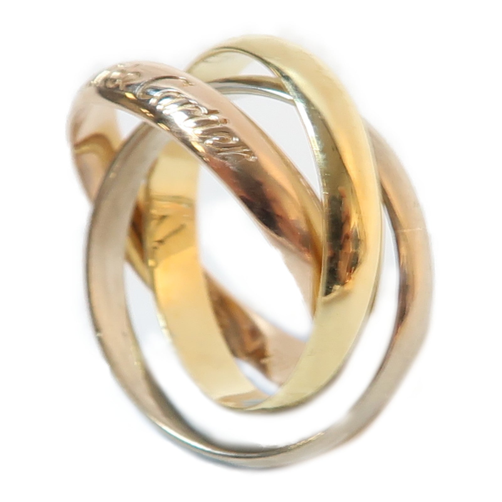 CARTIER 18K白金/黃金/玫瑰金Trinity Ring戒指US#6/Cartier#52