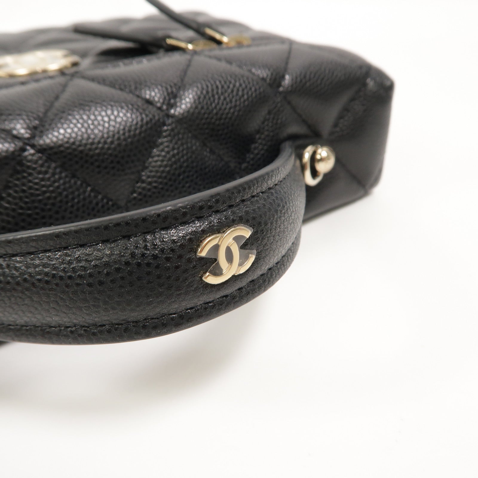 CHANEL 牛皮皮革Vanity Case鏈帶手挽肩背兩用袋