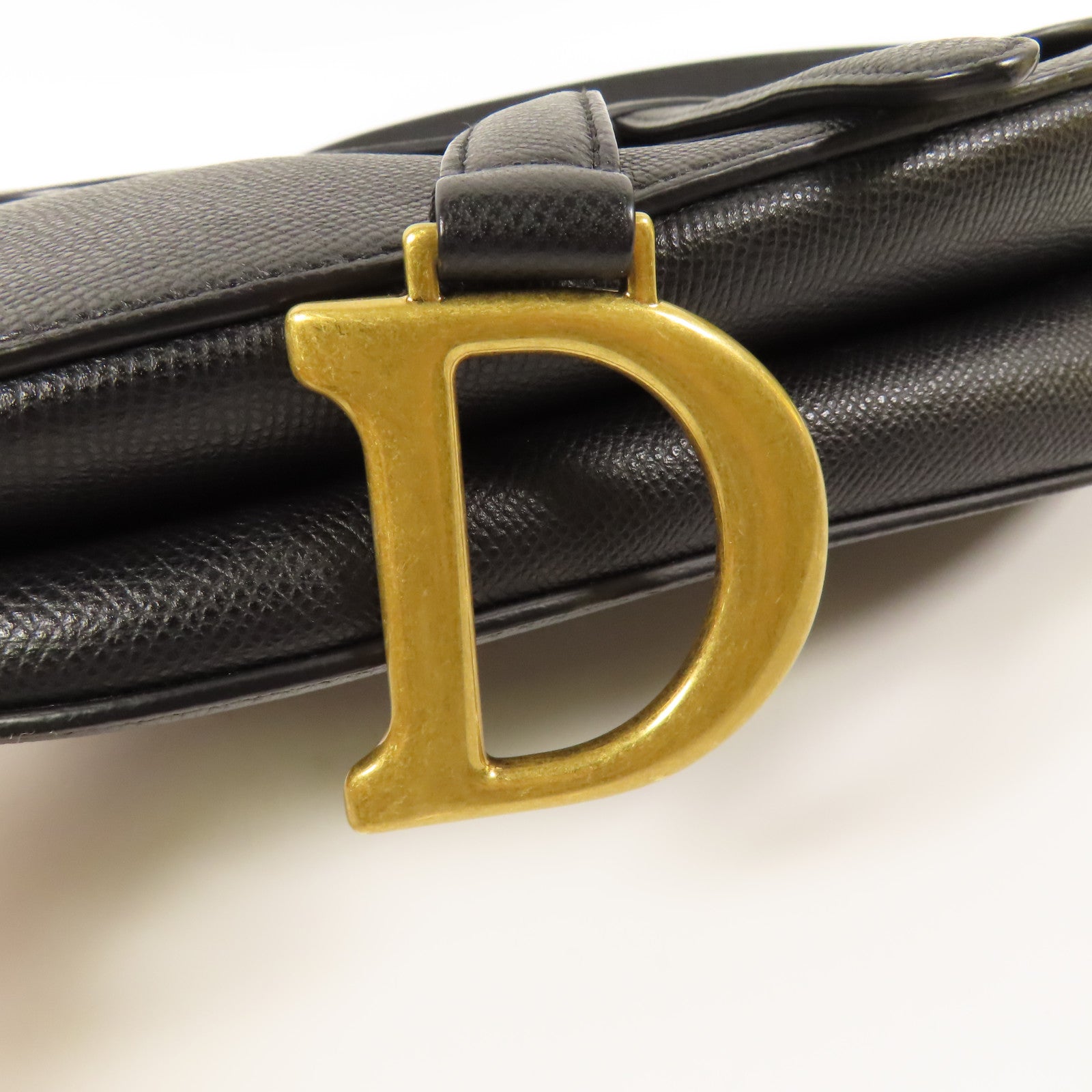 Dior 牛皮皮革Saddle金扣肩背袋