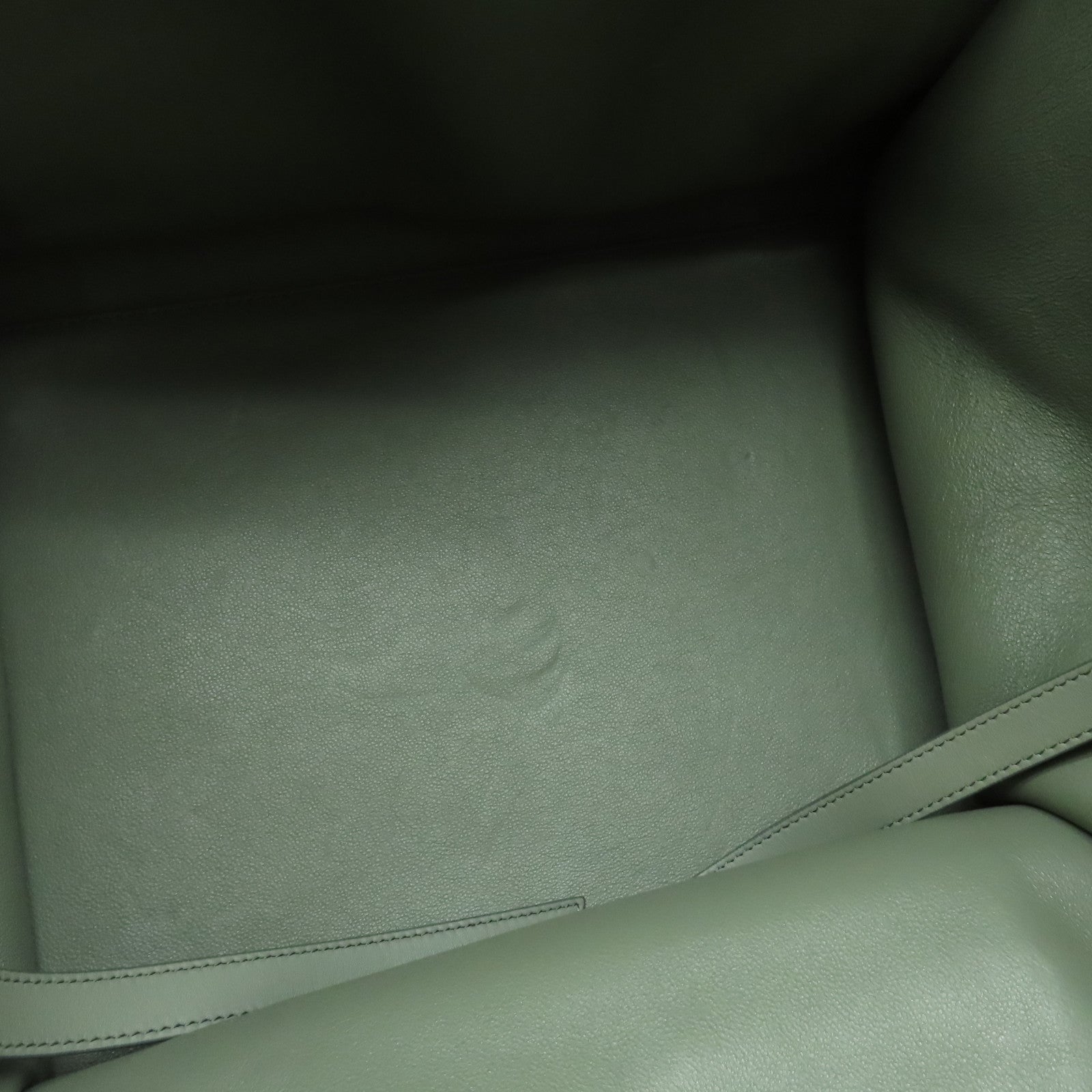 CELINE 麂皮皮革Mini Luggage金扣手挽袋灰色